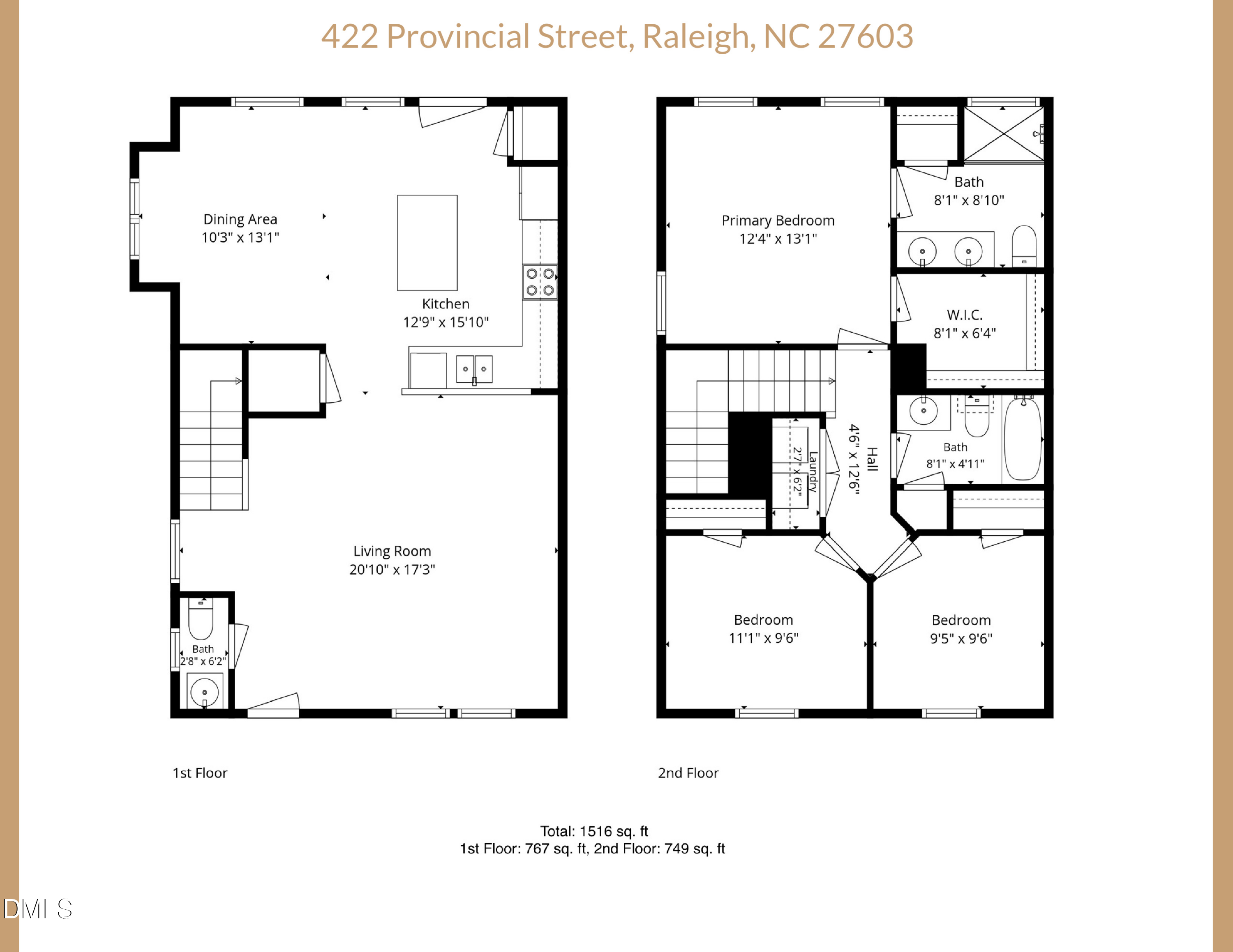 Exterior photo of 422 Provincial Street, Raleigh, NC 27603. MLS: 10185801
