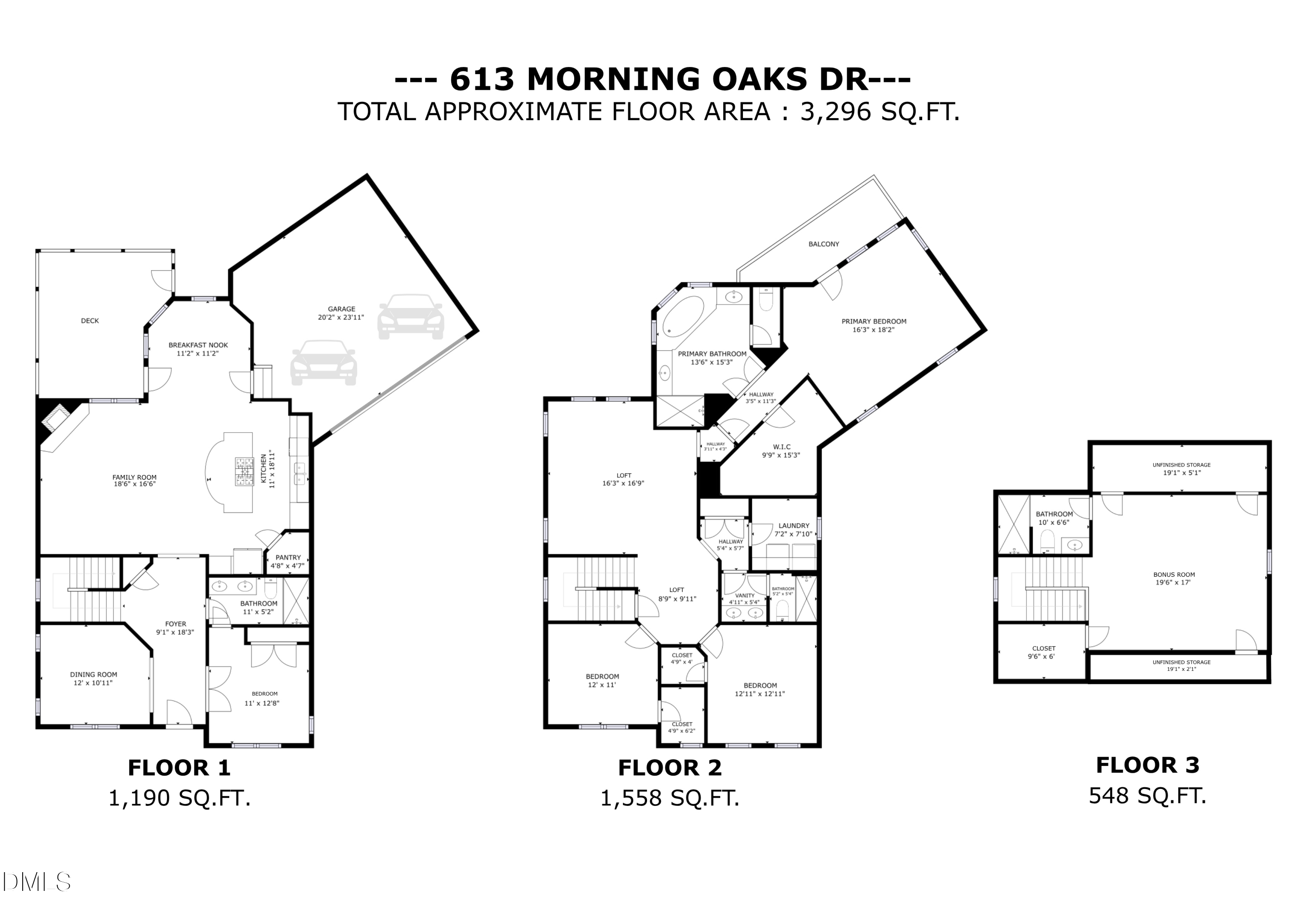 Exterior photo of 613 Morning Oaks Drive, Holly Springs, NC 27540. MLS: 10196193