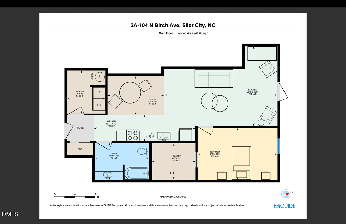 Exterior photo of 104 N Birch Avenue 2a, Siler City, NC 27344. MLS: 10160644