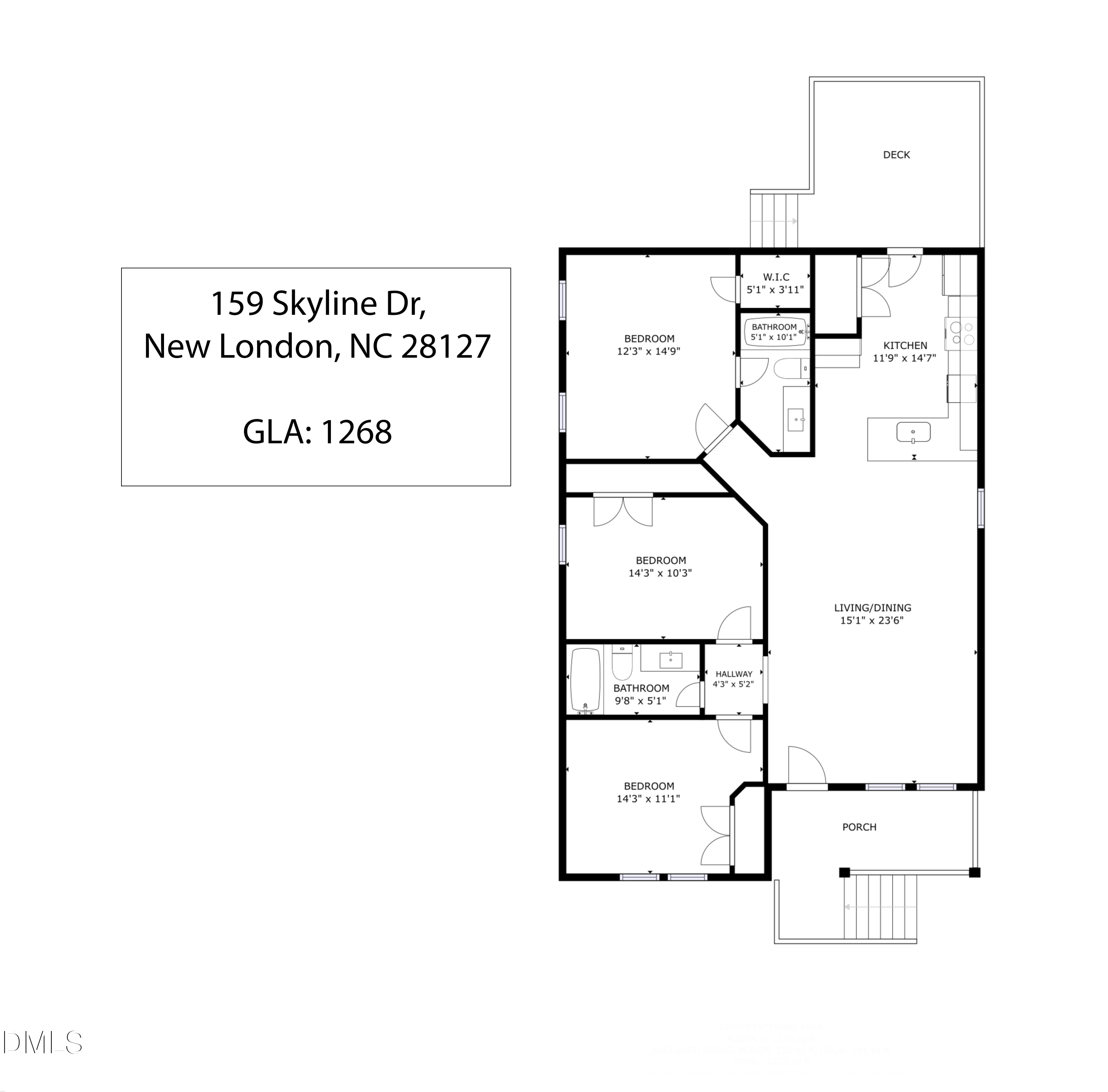 Exterior photo of 159 Skyline Drive, New London, NC 28127. MLS: 10195274
