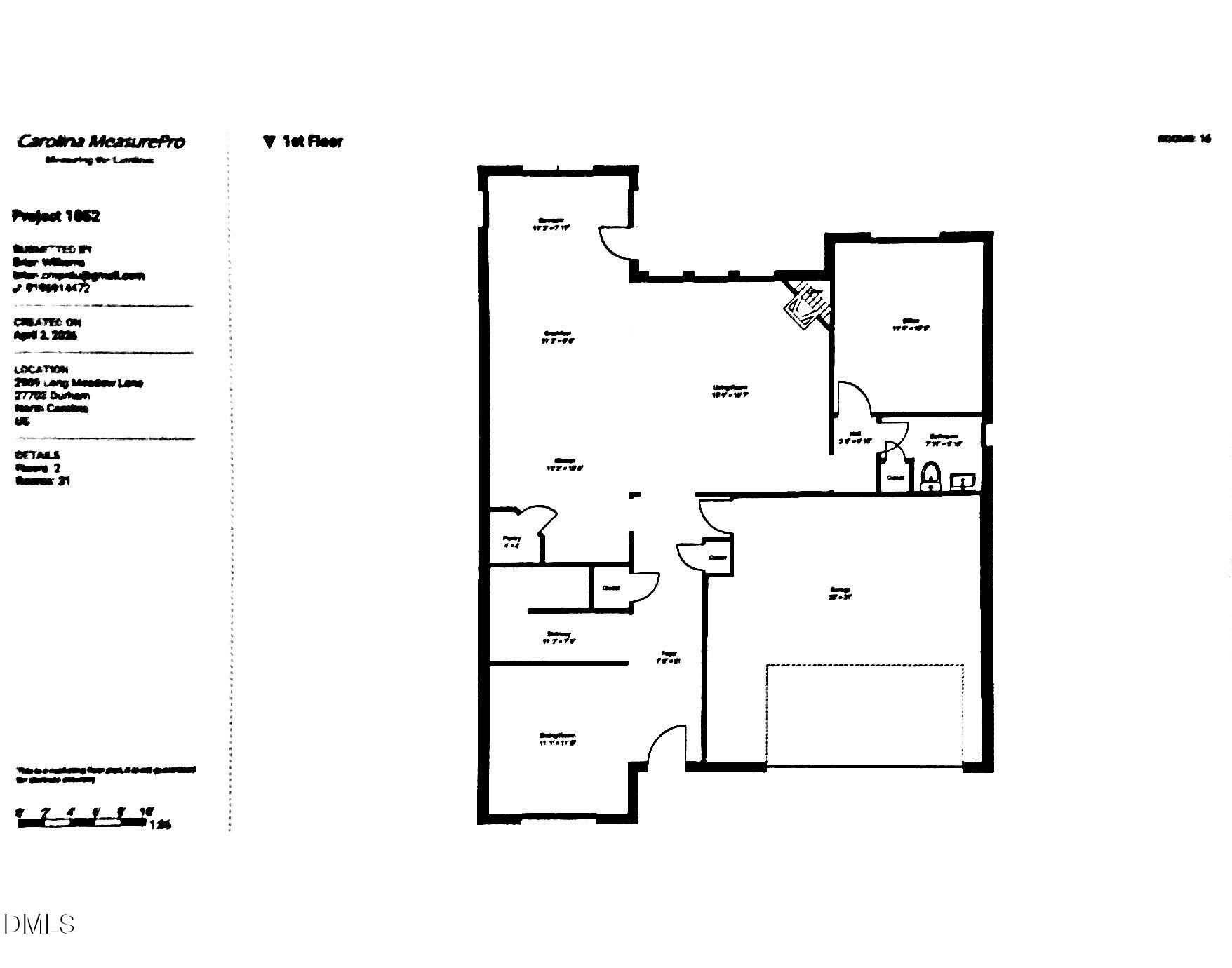 2909 Long Meadow 1st Floor Floor Plan