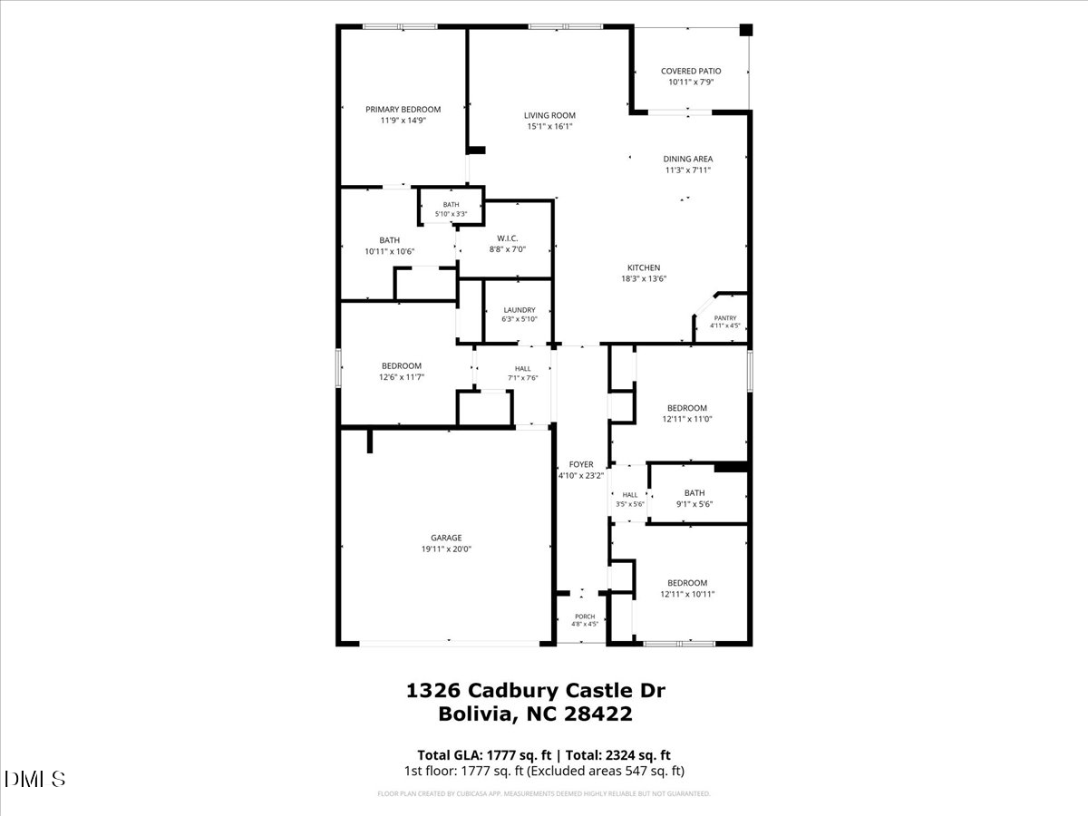 Exterior photo of 1326 Cadbury Castle Drive SE, Bolivia, NC 28422. MLS: 10180817