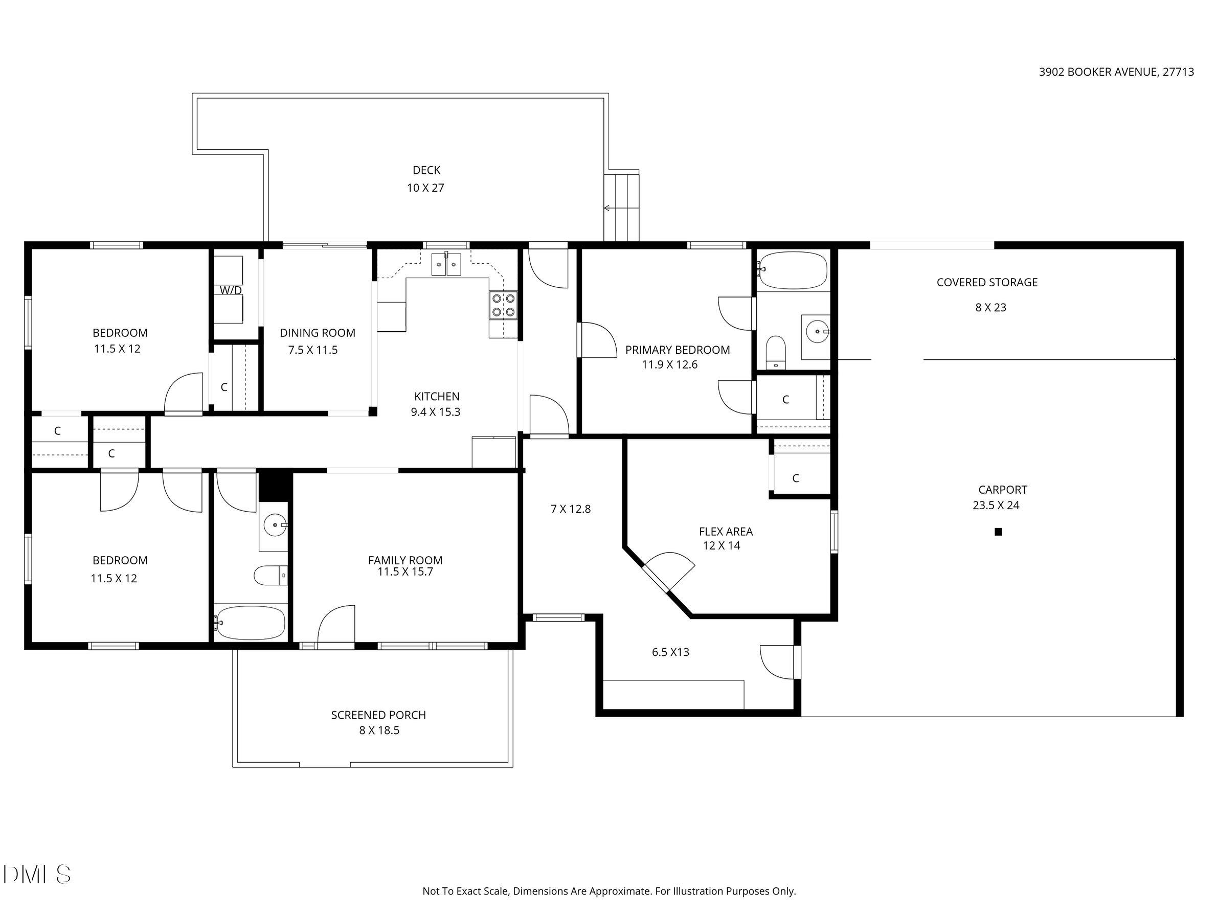 Exterior photo of 3902 Booker Avenue, Durham, NC 27713. MLS: 10172942