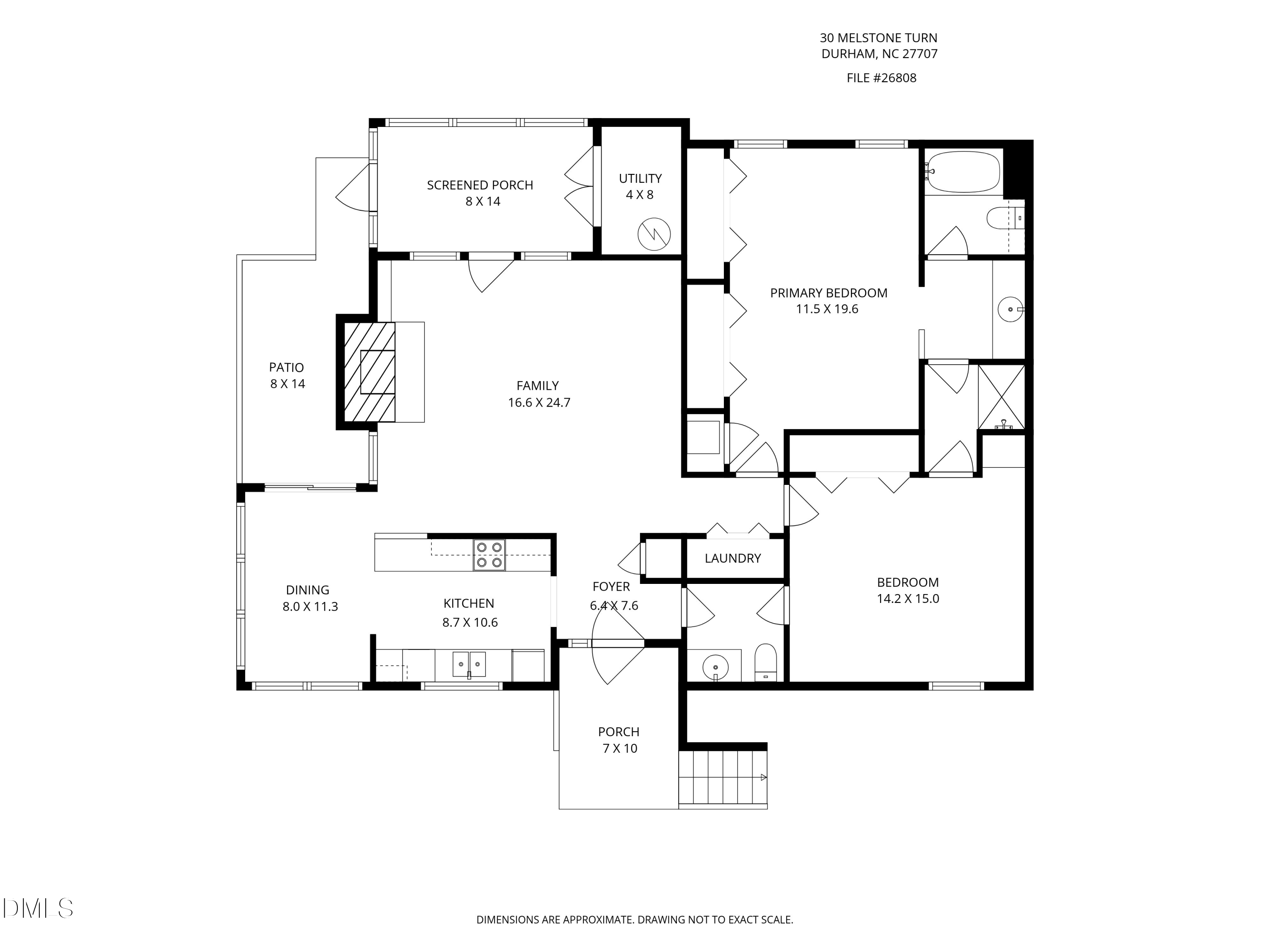 Exterior photo of 30 Melstone Turn, Durham, NC 27707. MLS: 10192594
