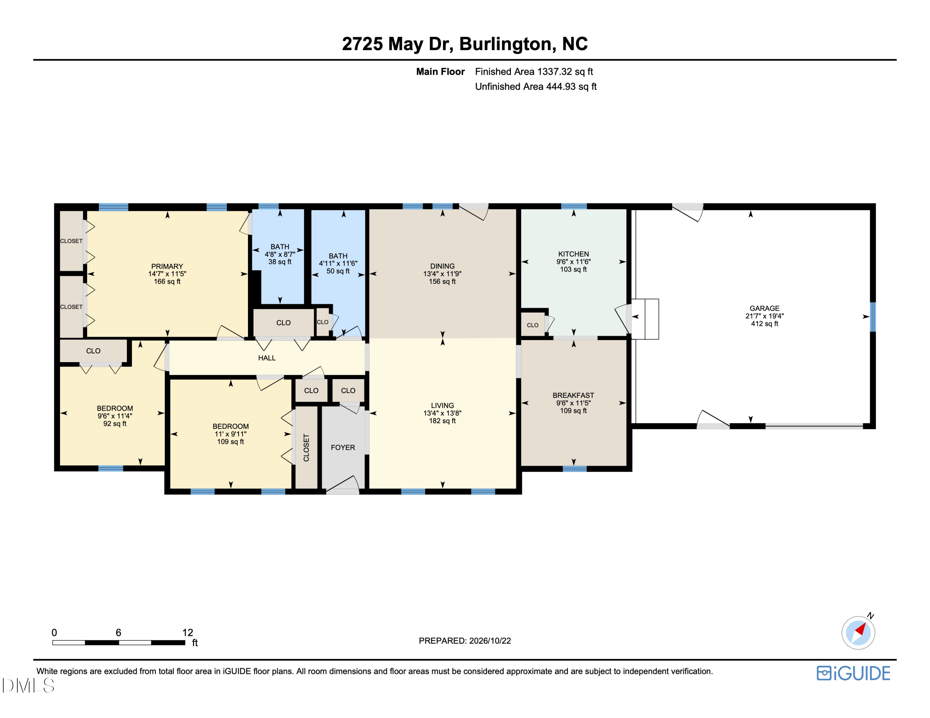 Exterior photo of 2725 May Drive, Burlington, NC 27215. MLS: 10200126