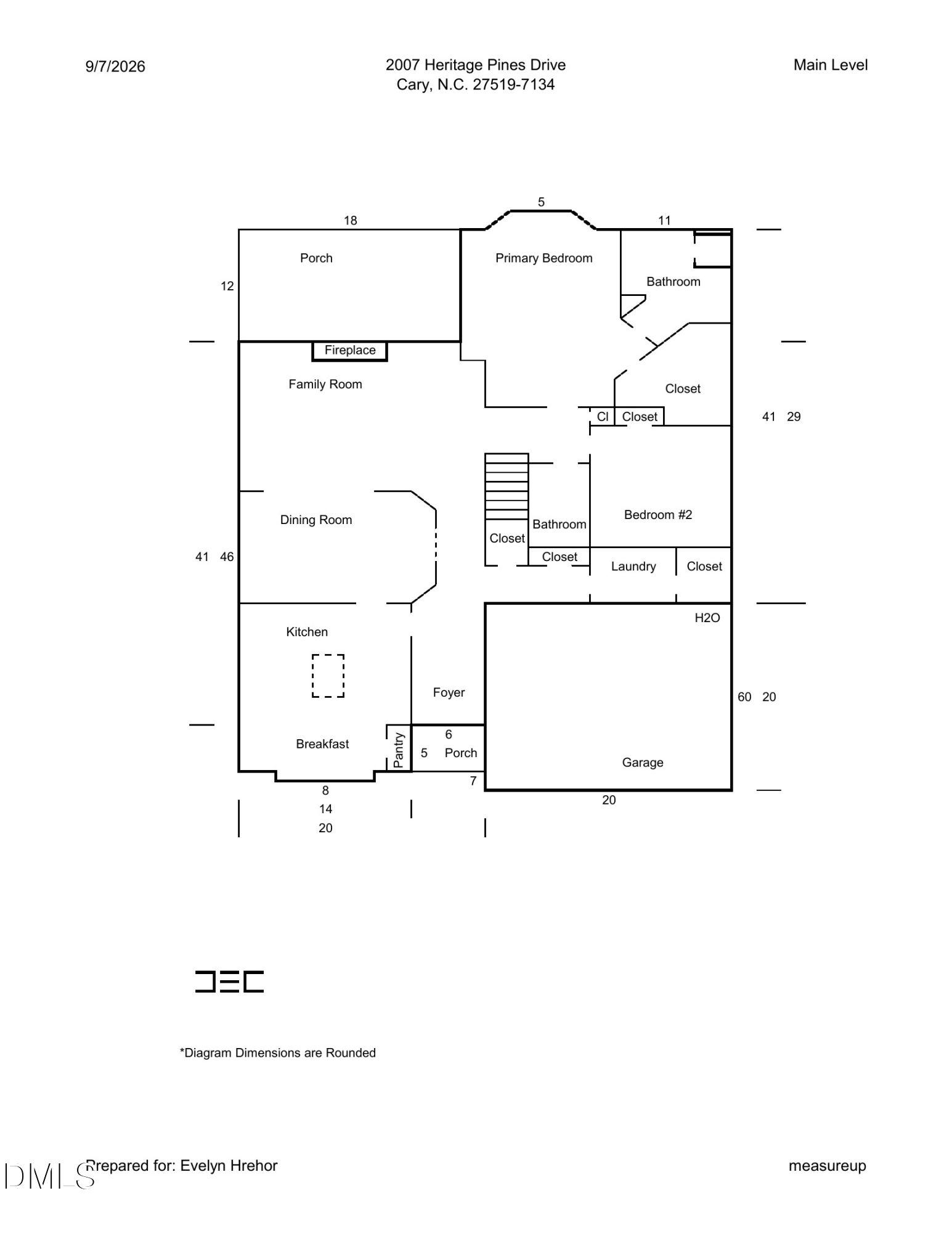 Exterior photo of 2007 Heritage Pines Drive, Cary, NC 27519. MLS: 10196060