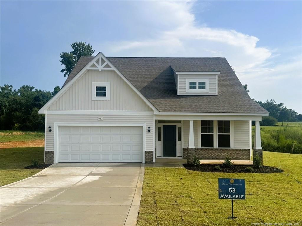 Exterior photo of 417 Maverick (Lot 53) Lane, Dunn, NC 28334. MLS: 761677