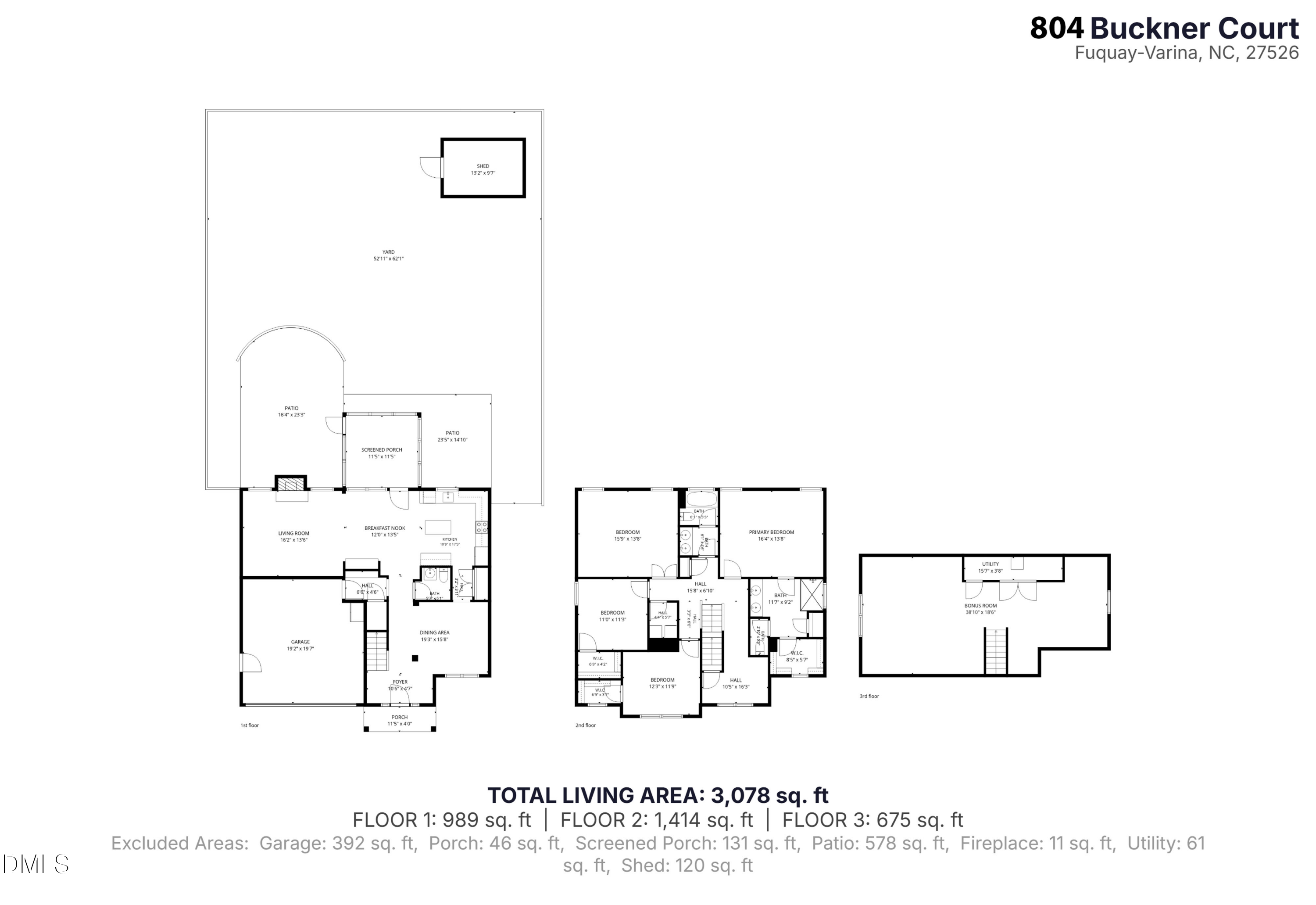 Exterior photo of 804 Buckner Court, Fuquay Varina, NC 27526. MLS: 10179050