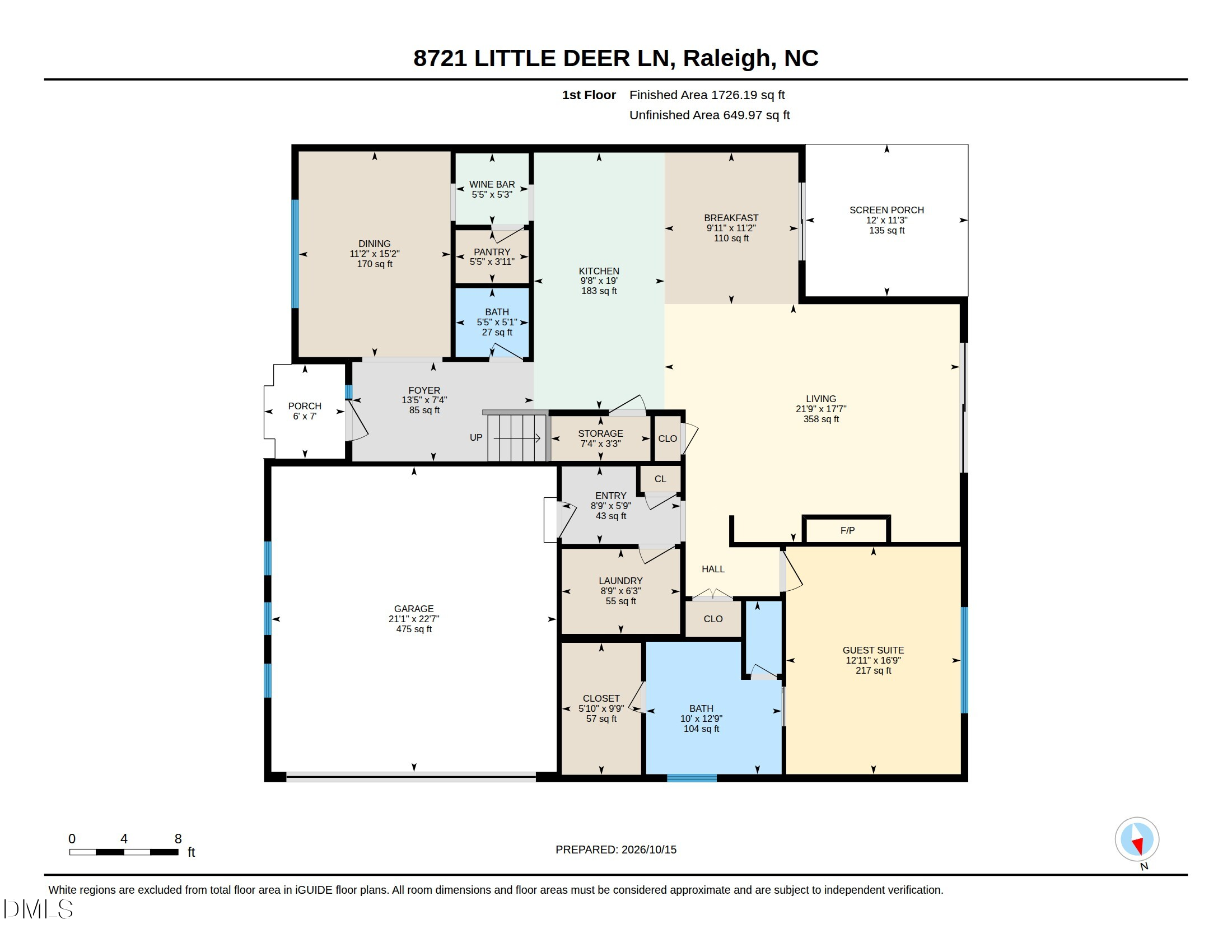 Exterior photo of 8721 Little Deer Lane, Raleigh, NC 27613. MLS: 10073978