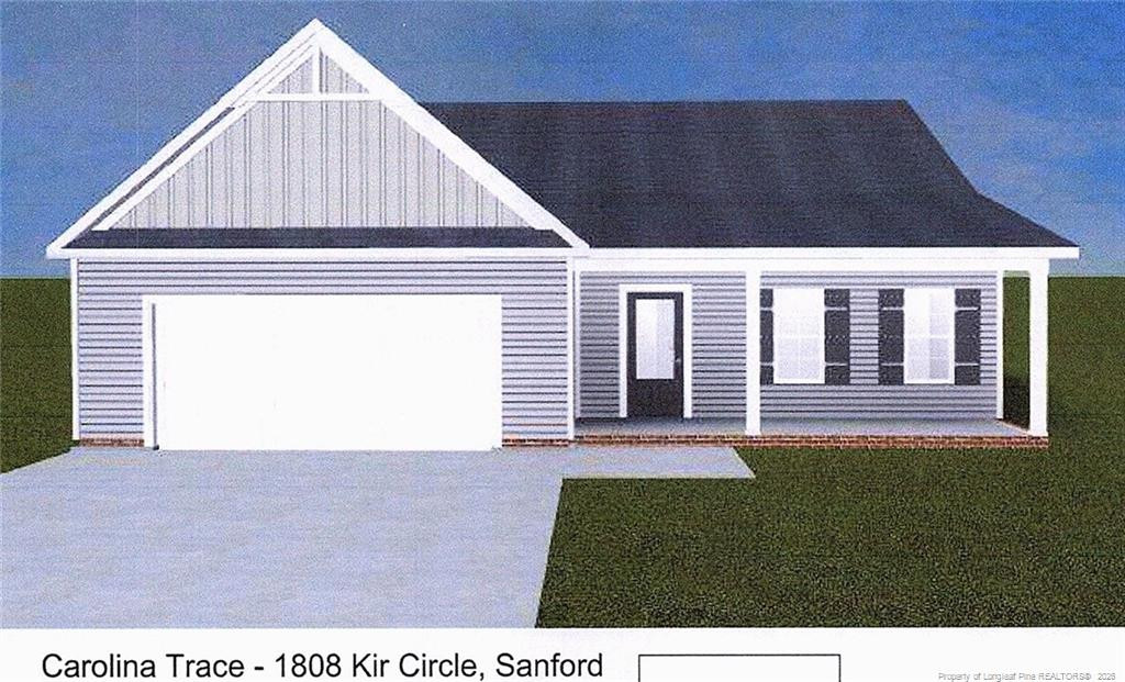 Exterior photo of 1808 KIR Circle, Sanford, NC 27332. MLS: 767875