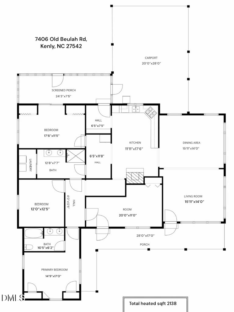 Exterior photo of 7406 Old Beulah Road, Kenly, NC 27542. MLS: 10196065