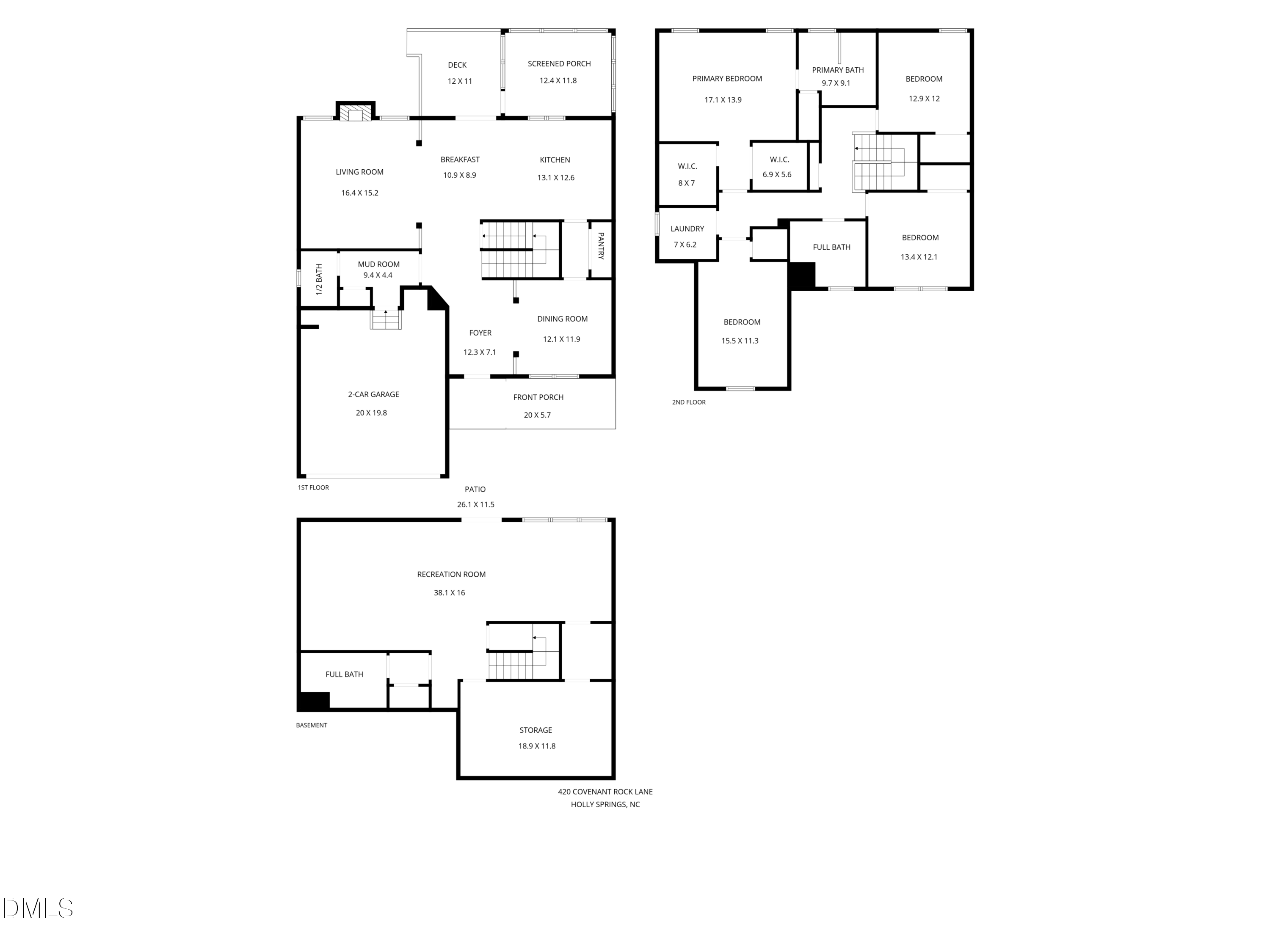 Exterior photo of 420 Covenant Rock Lane, Holly Springs, NC 27540. MLS: 10191733