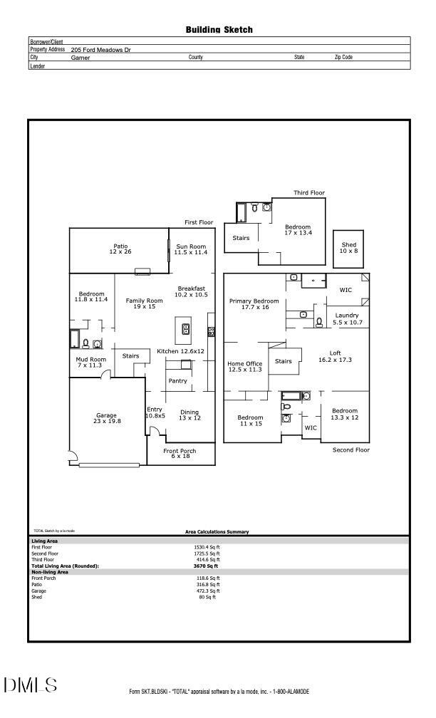 Exterior photo of 205 Ford Meadows Drive, Garner, NC 27529. MLS: 10191946