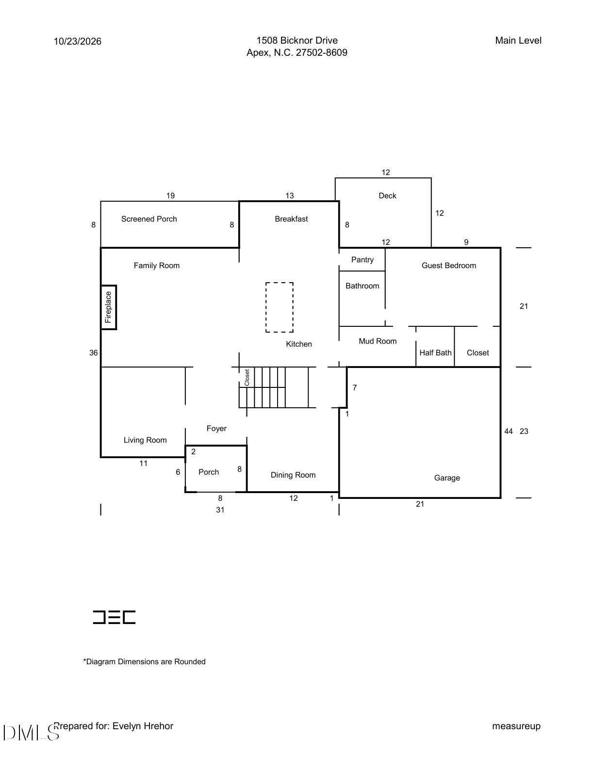 Exterior photo of 1508 Bicknor Drive, Apex, NC 27502. MLS: 10200012