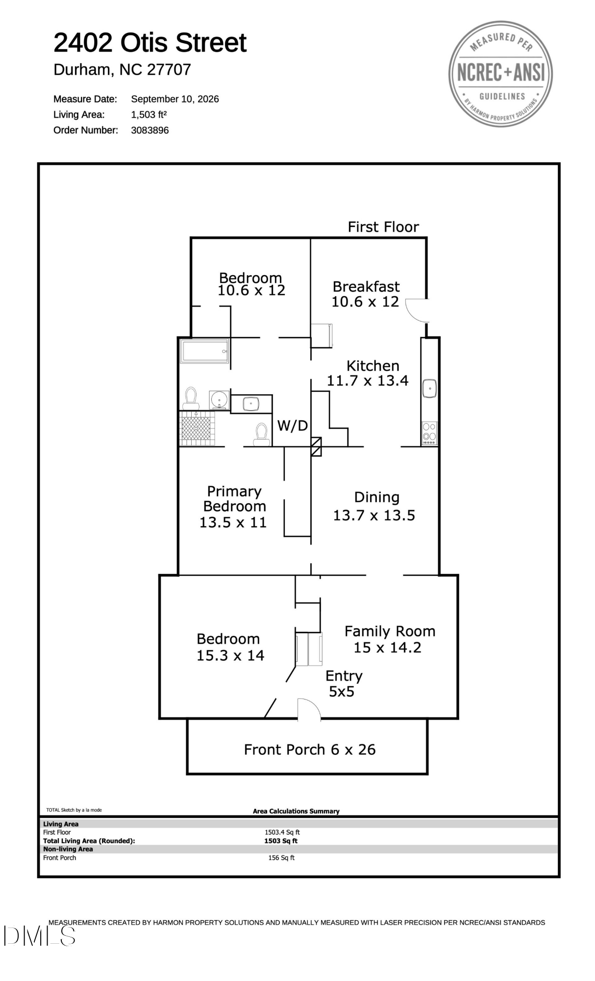 Exterior photo of 2402 Otis Street, Durham, NC 27707. MLS: 10192246