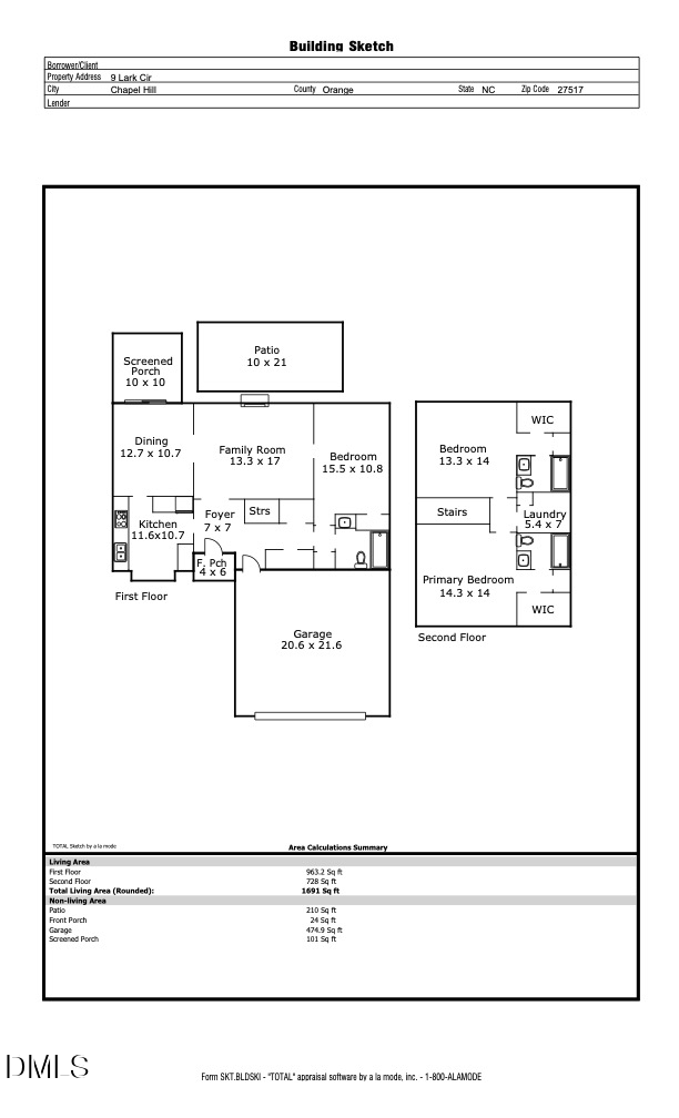 Exterior photo of 9 Lark Circle, Chapel Hill, NC 27517. MLS: 10191424