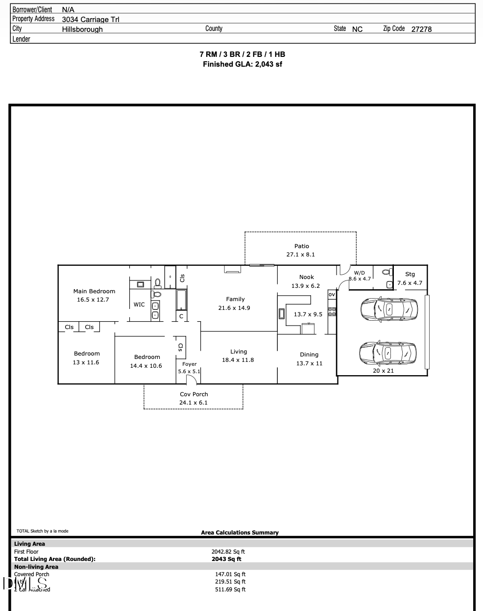 Exterior photo of 3034 Carriage Trail, Hillsborough, NC 27278. MLS: 10187510
