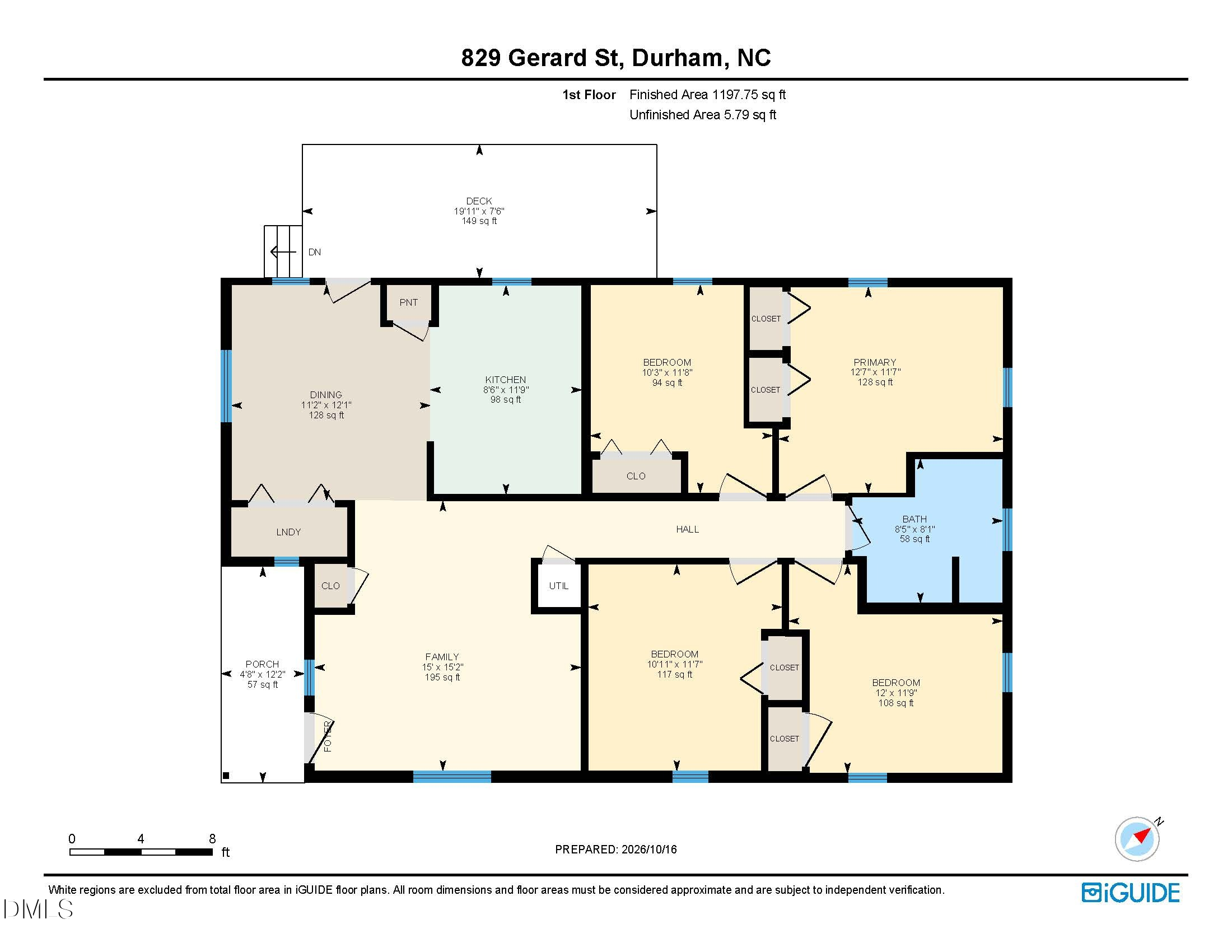 Exterior photo of 829 Gerard Street, Durham, NC 27701. MLS: 10199003