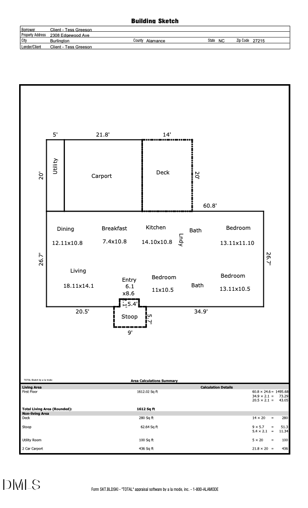 Exterior photo of 2308 Edgewood Avenue, Burlington, NC 27215. MLS: 10194829