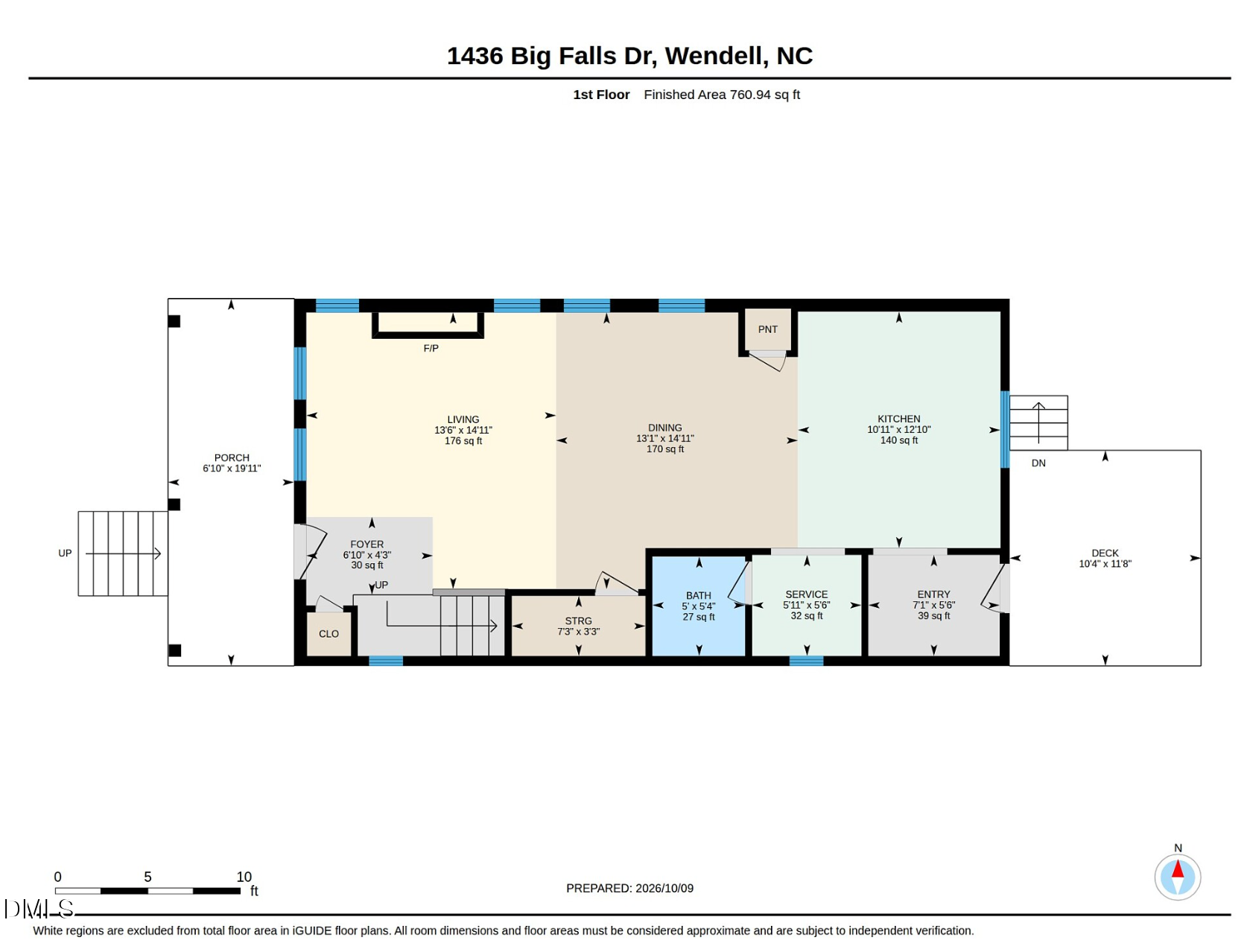 Exterior photo of 1436 Big Falls Drive, Wendell, NC 27591. MLS: 10197638