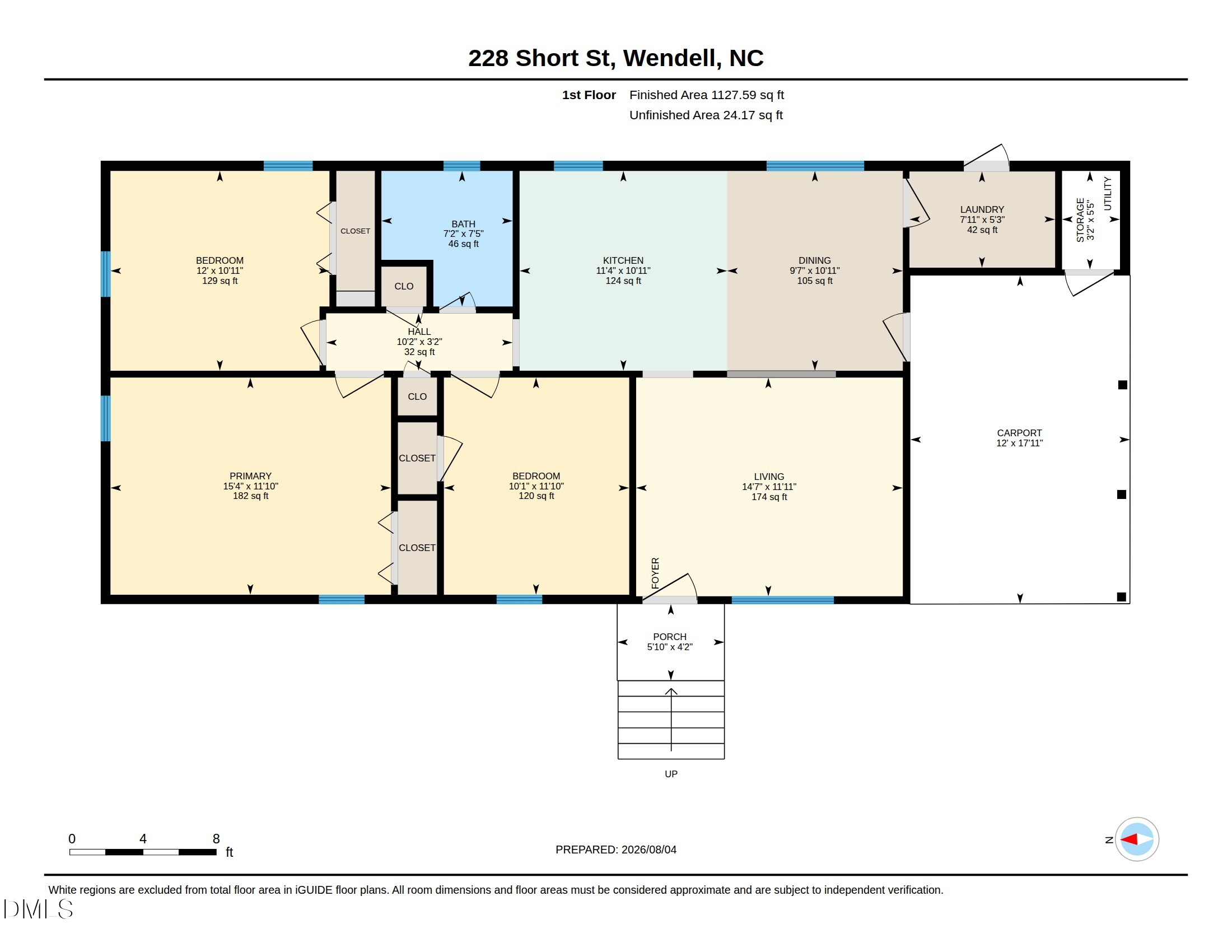 Exterior photo of 228 Short Street, Wendell, NC 27591. MLS: 10184505