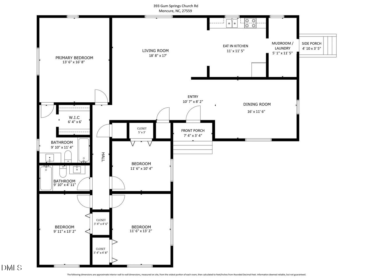 Exterior photo of 393 Gum Springs Church Road, Moncure, NC 27559. MLS: 10164140