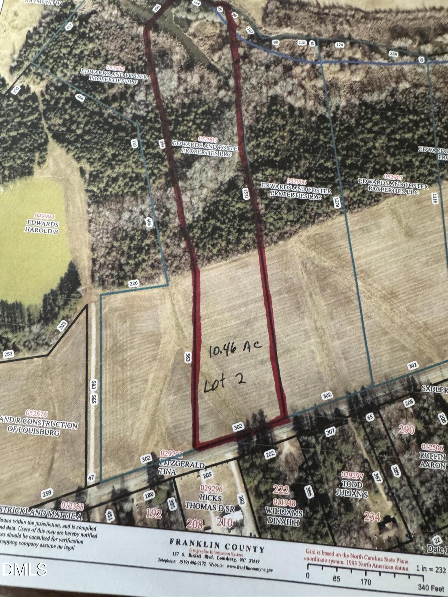 Exterior photo of Lot 2 Sutton Road, Louisburg, NC 27549. MLS: 10188154