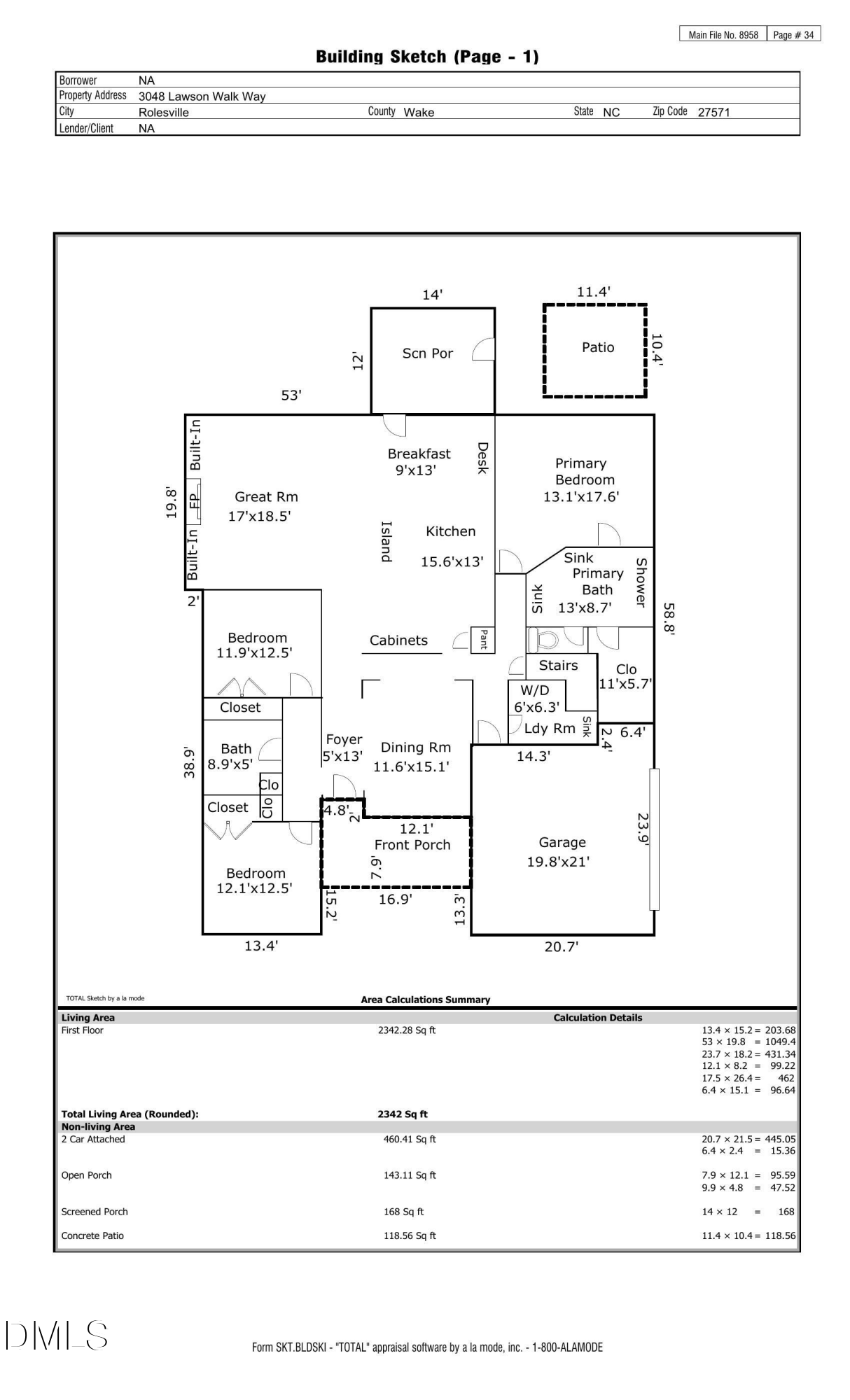 Exterior photo of 3048 Lawson Walk Way, Rolesville, NC 27571. MLS: 10161374