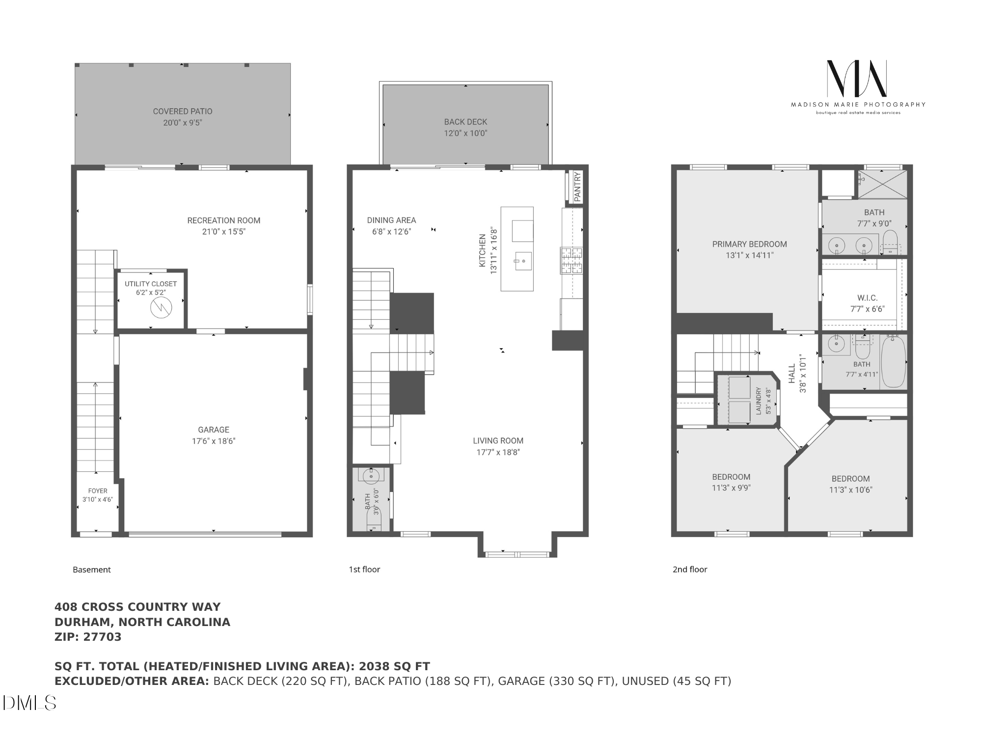 Exterior photo of 408 Cross Country Way, Durham, NC 27703. MLS: 10200190