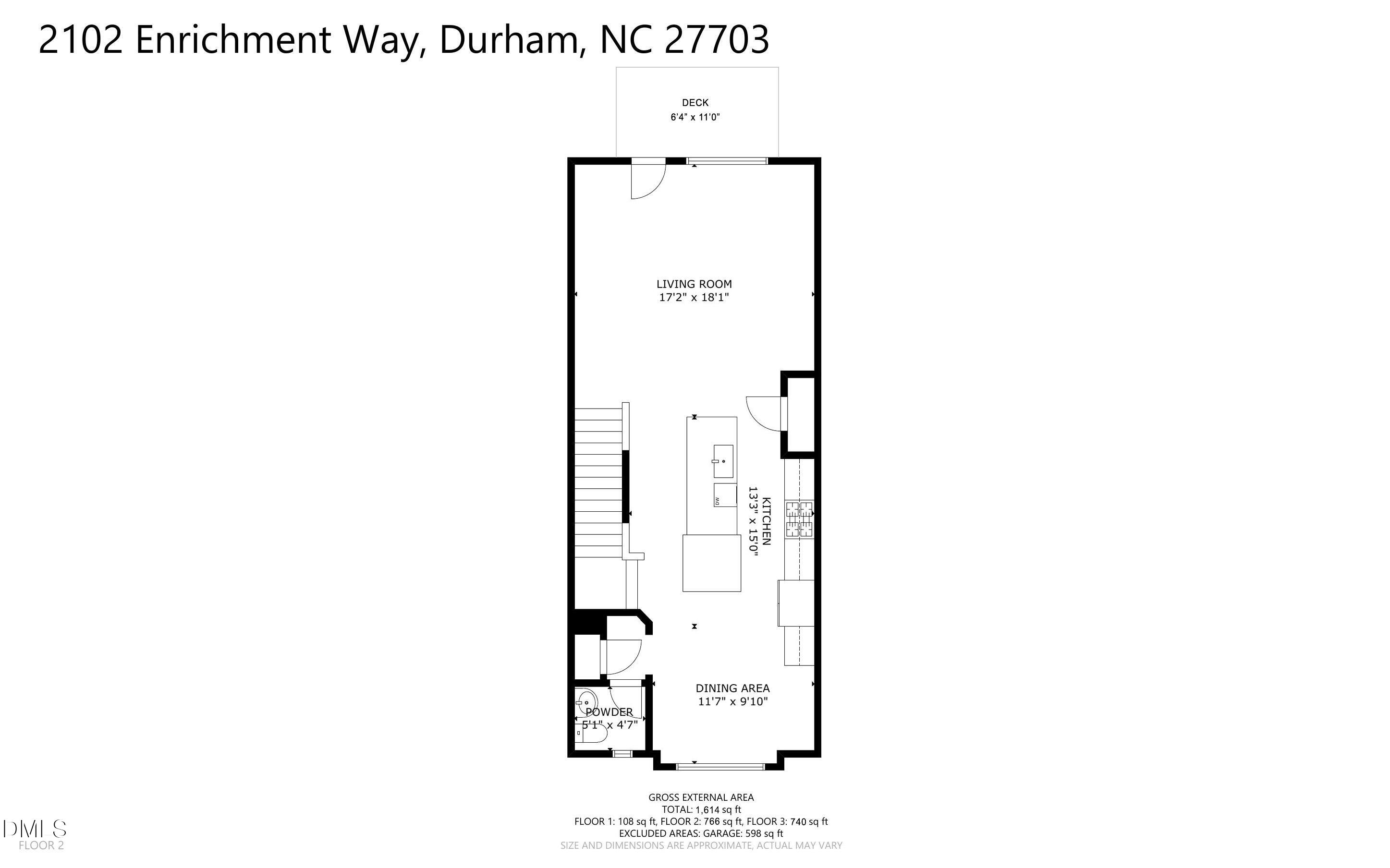 Exterior photo of 2102 Enrichment Way, Durham, NC 27703. MLS: 10172033