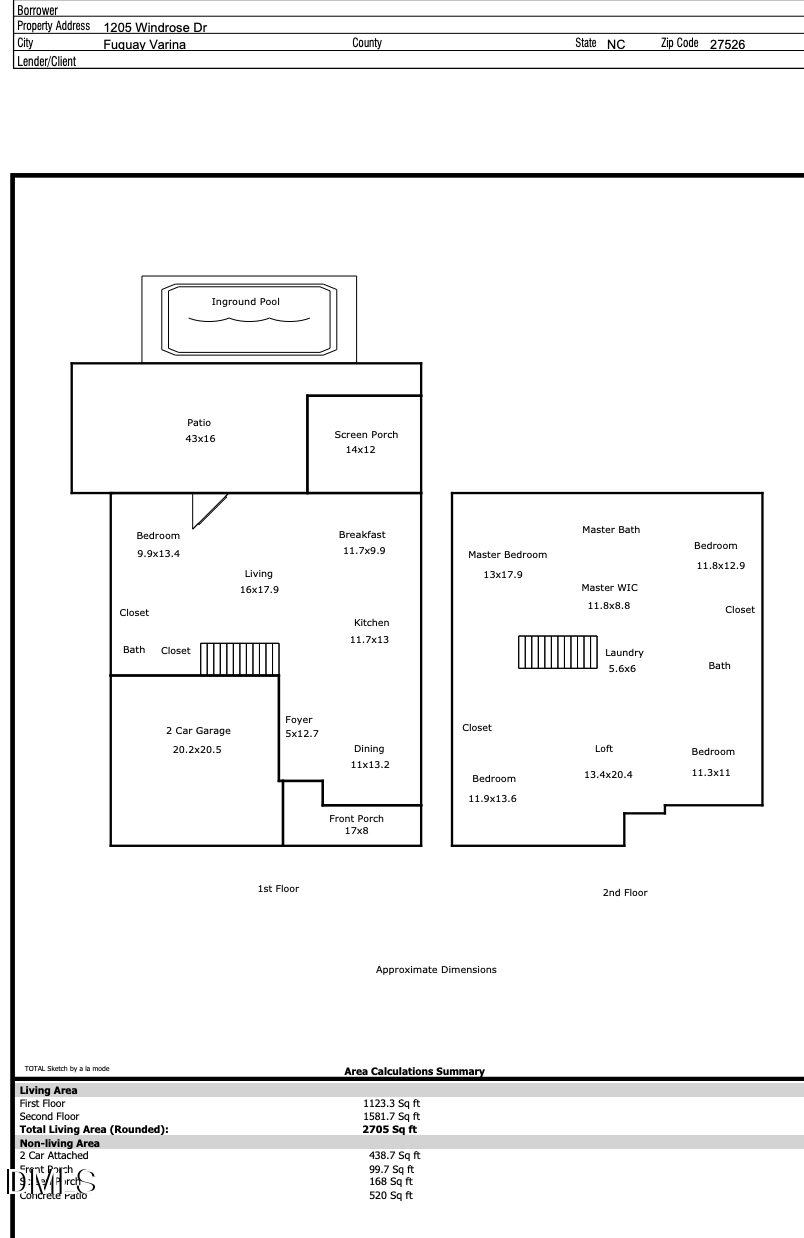 Exterior photo of 1205 Windrose Drive, Fuquay Varina, NC 27526. MLS: 10195785