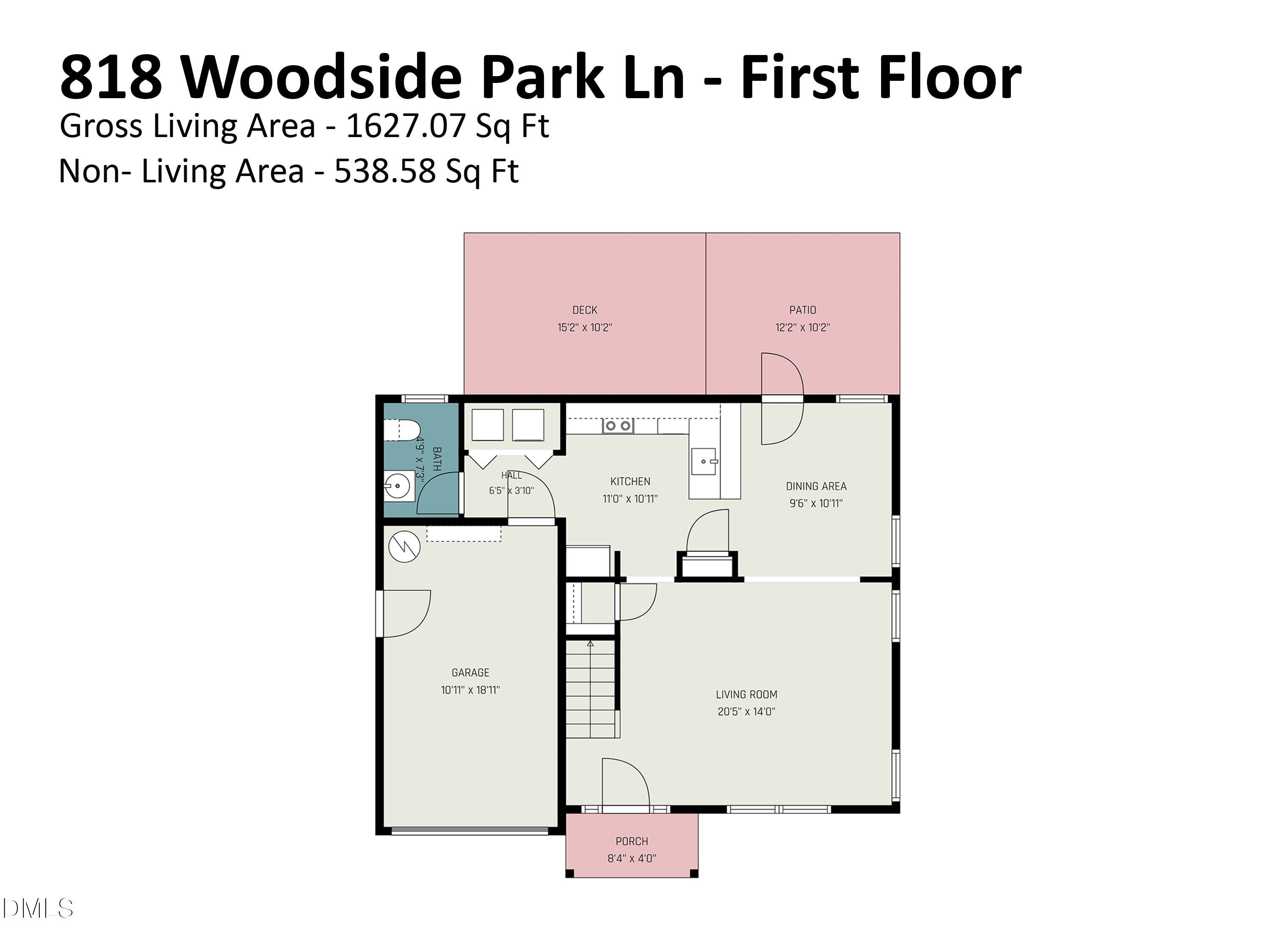 Exterior photo of 818 Woodside Park Lane, Durham, NC 27704. MLS: 10196635