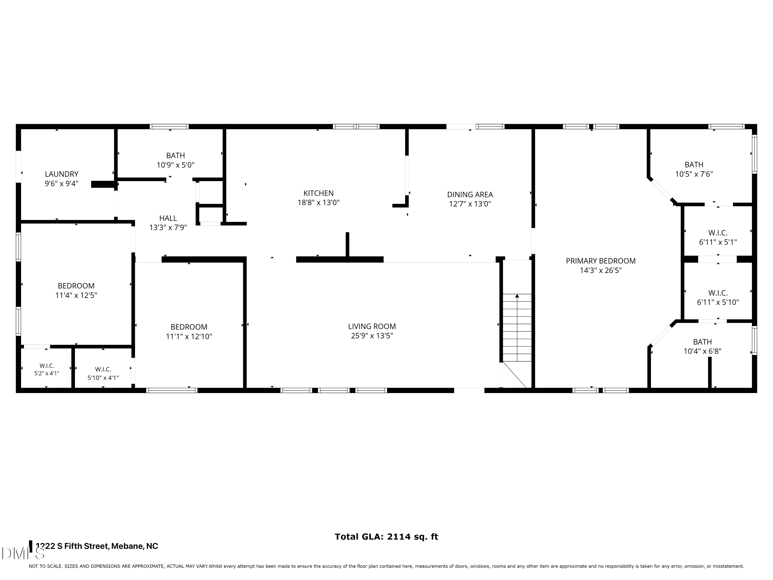 Exterior photo of 1222 S Fifth Street, Mebane, NC 27302. MLS: 10178010