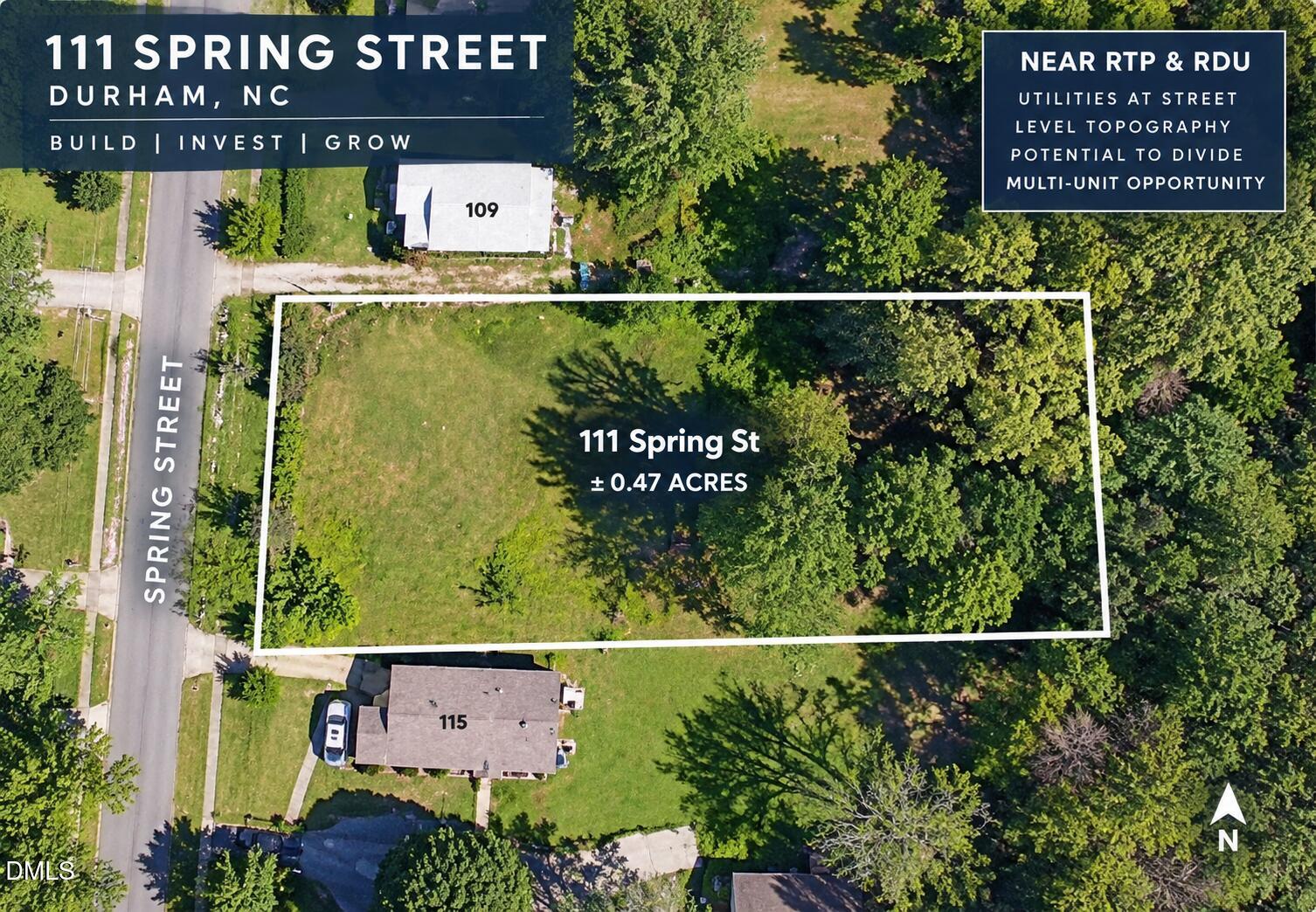 Exterior photo of 111 Spring Street, Durham, NC 27703. MLS: 10193283