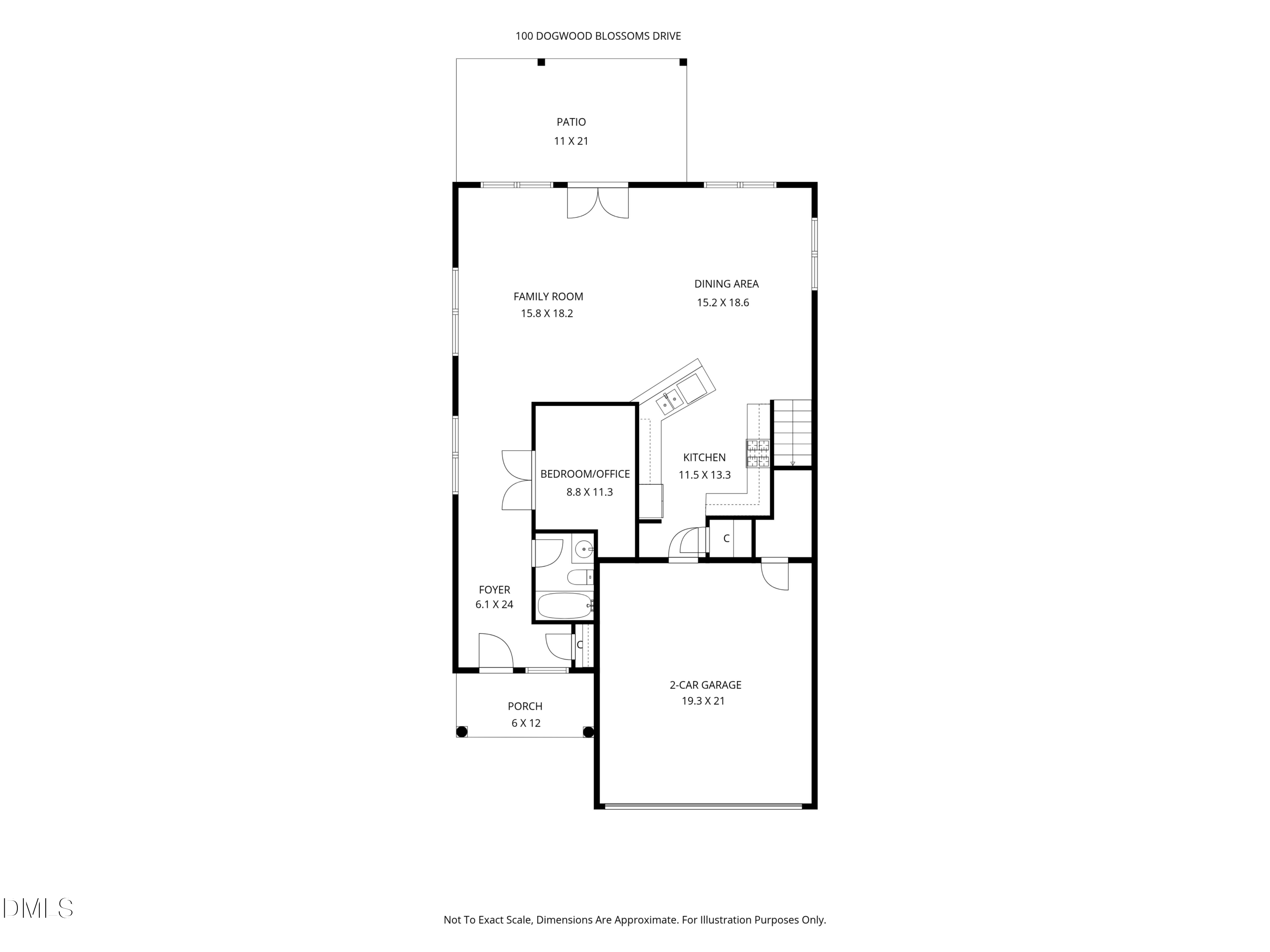 Exterior photo of 100 Dogwood Blossoms Drive, Durham, NC 27703. MLS: 10199392