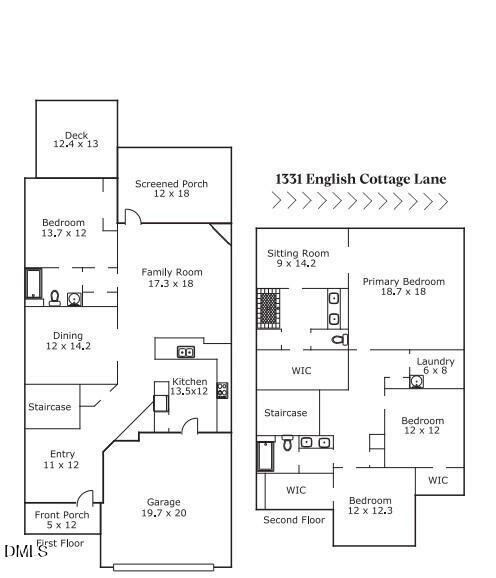 Exterior photo of 1331 English Cottage Lane, Cary, NC 27518. MLS: 10189312