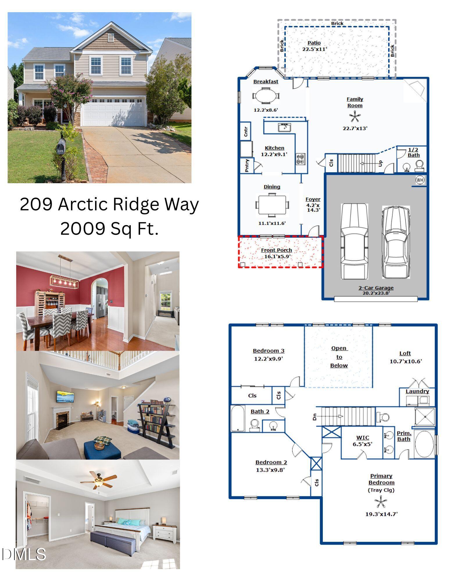 Exterior photo of 209 Arctic Ridge Way, Holly Springs, NC 27540. MLS: 10191416