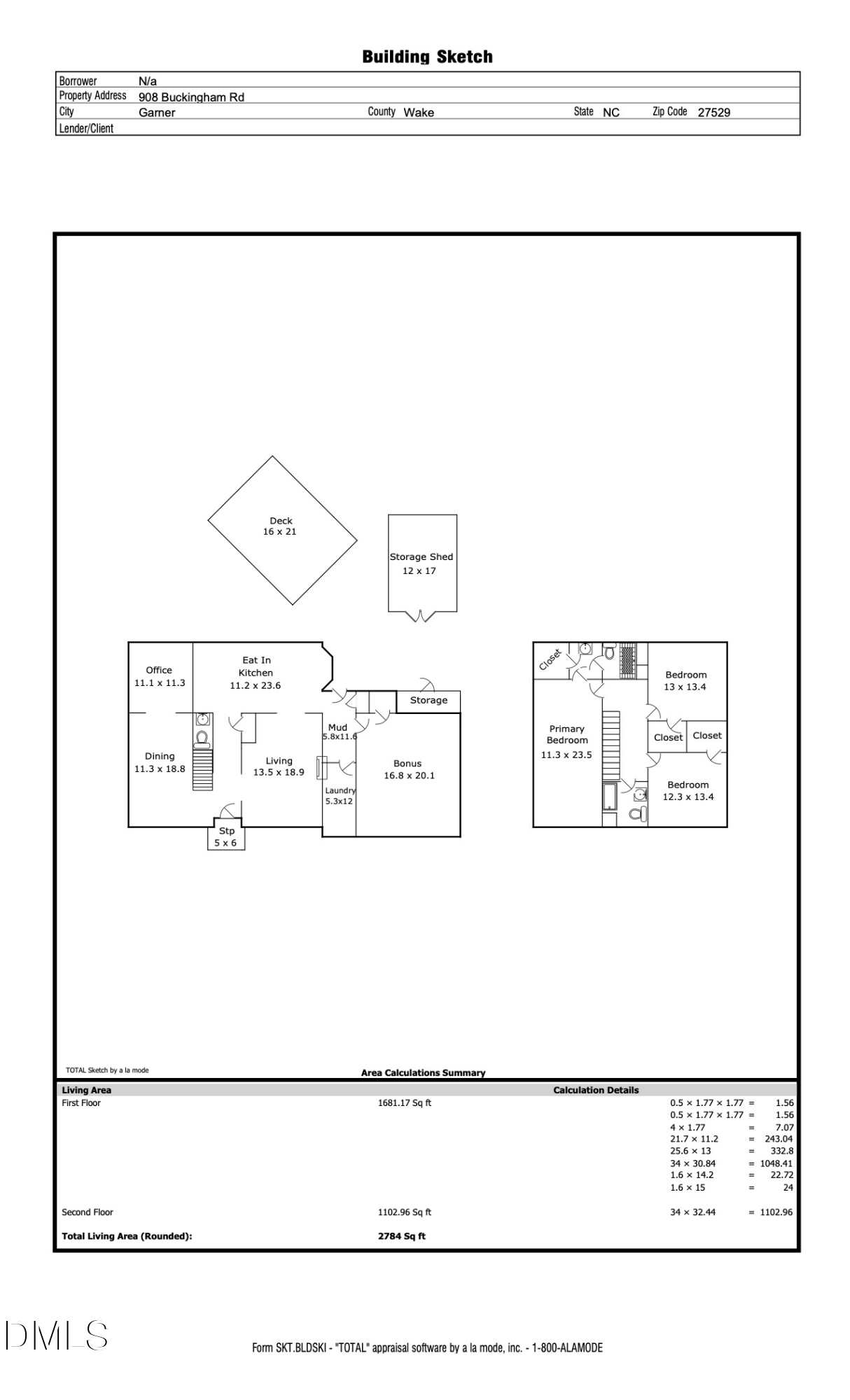 Exterior photo of 908 Buckingham Road, Garner, NC 27529. MLS: 10184178