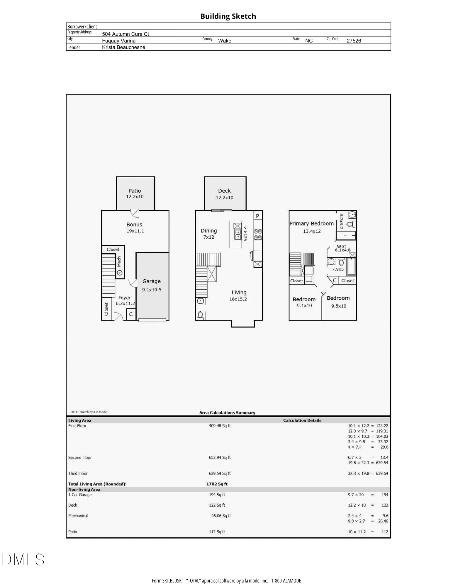 Exterior photo of 504 Autumn Cure Court, Fuquay Varina, NC 27526. MLS: 10194928