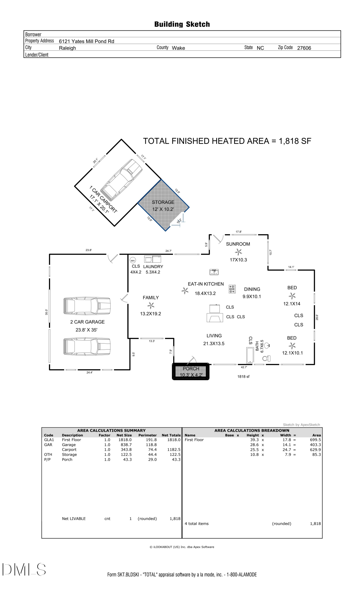Exterior photo of 6121 Yates Mill Pond Road, Raleigh, NC 27606. MLS: 10186214
