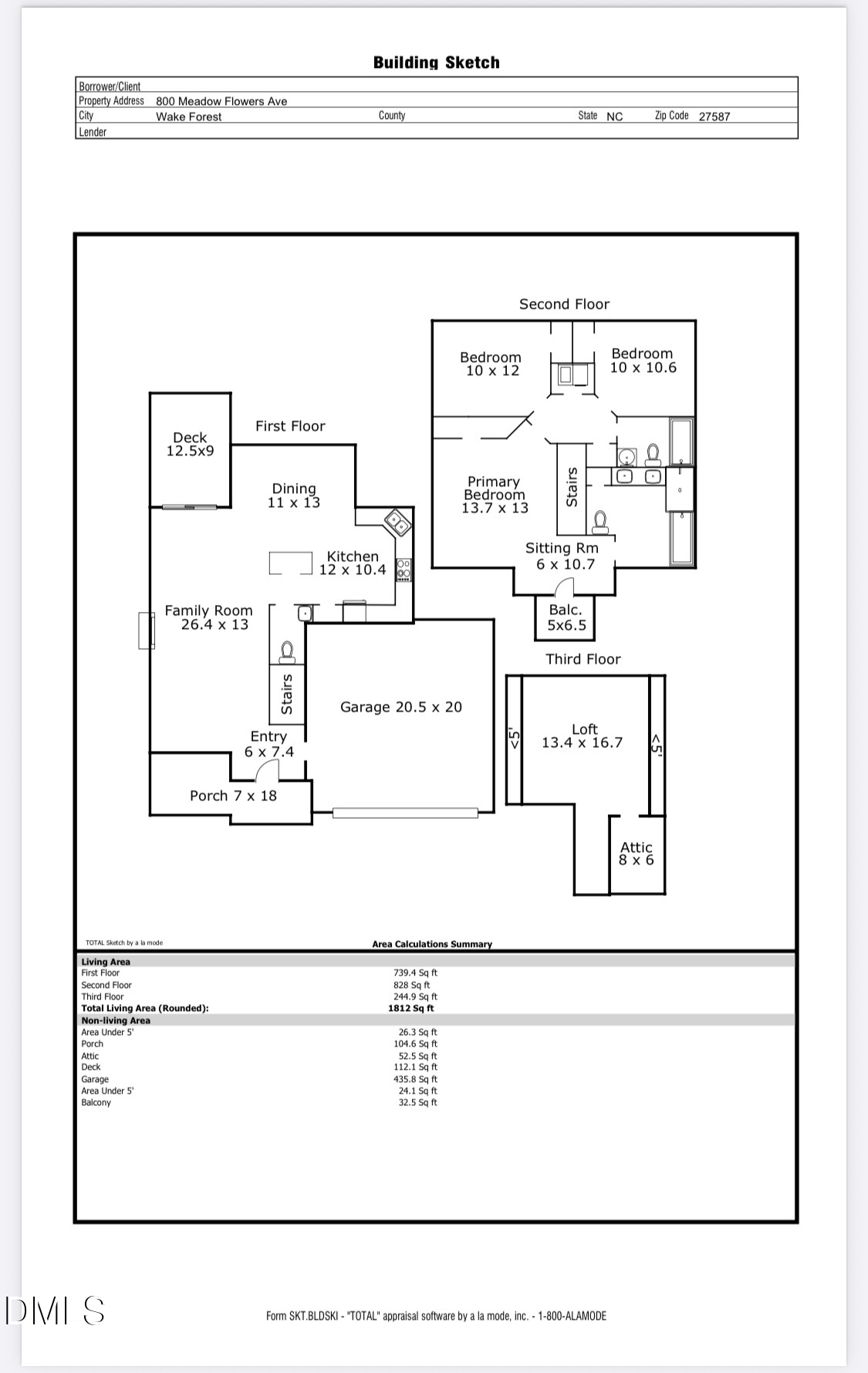Exterior photo of 800 Meadow Flowers Avenue, Wake Forest, NC 27587. MLS: 10171847