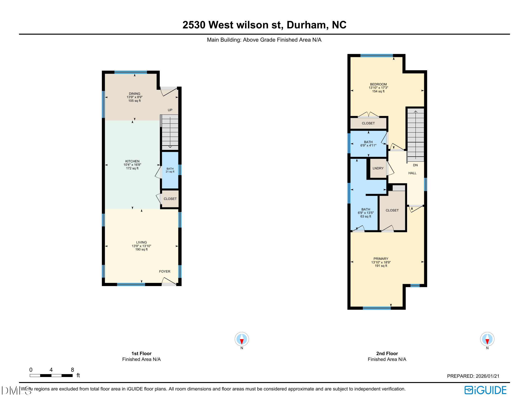 Exterior photo of 2530 W Wilson Street, Durham, NC 27705. MLS: 10189966