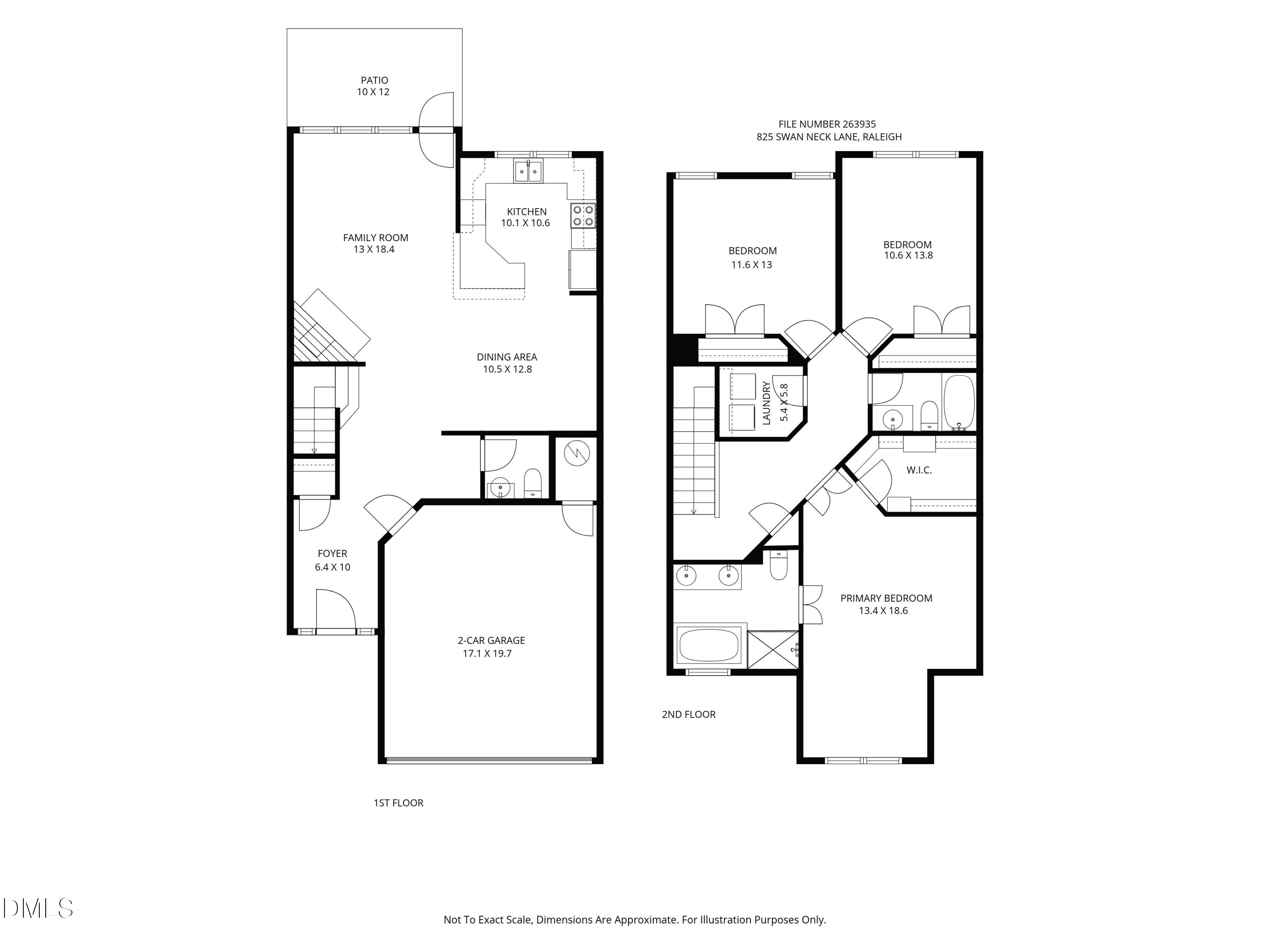 Exterior photo of 825 Swan Neck Lane, Raleigh, NC 27615. MLS: 10195848