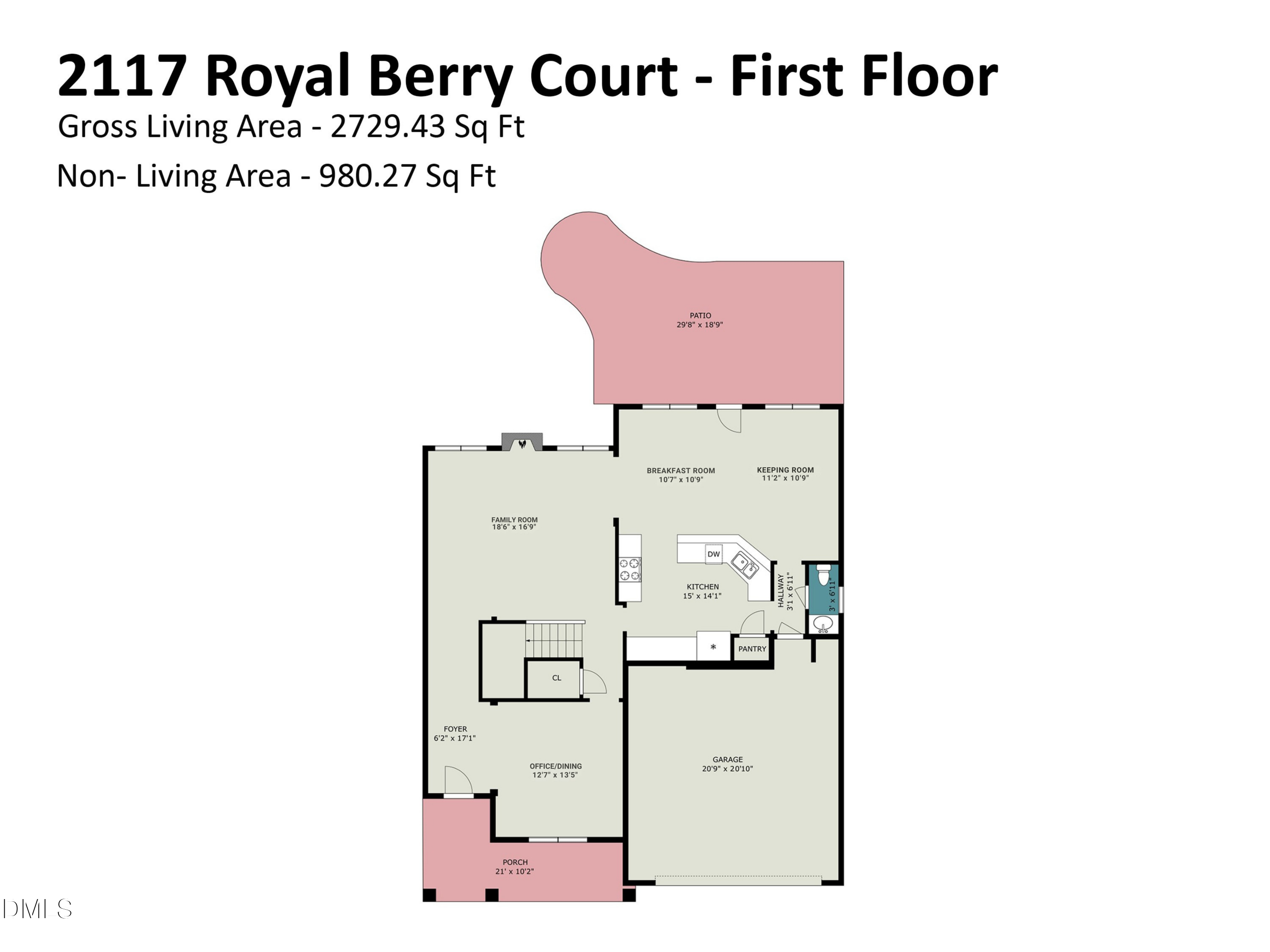 Exterior photo of 2117 Royal Berry Court, Cary, NC 27511. MLS: 10199630
