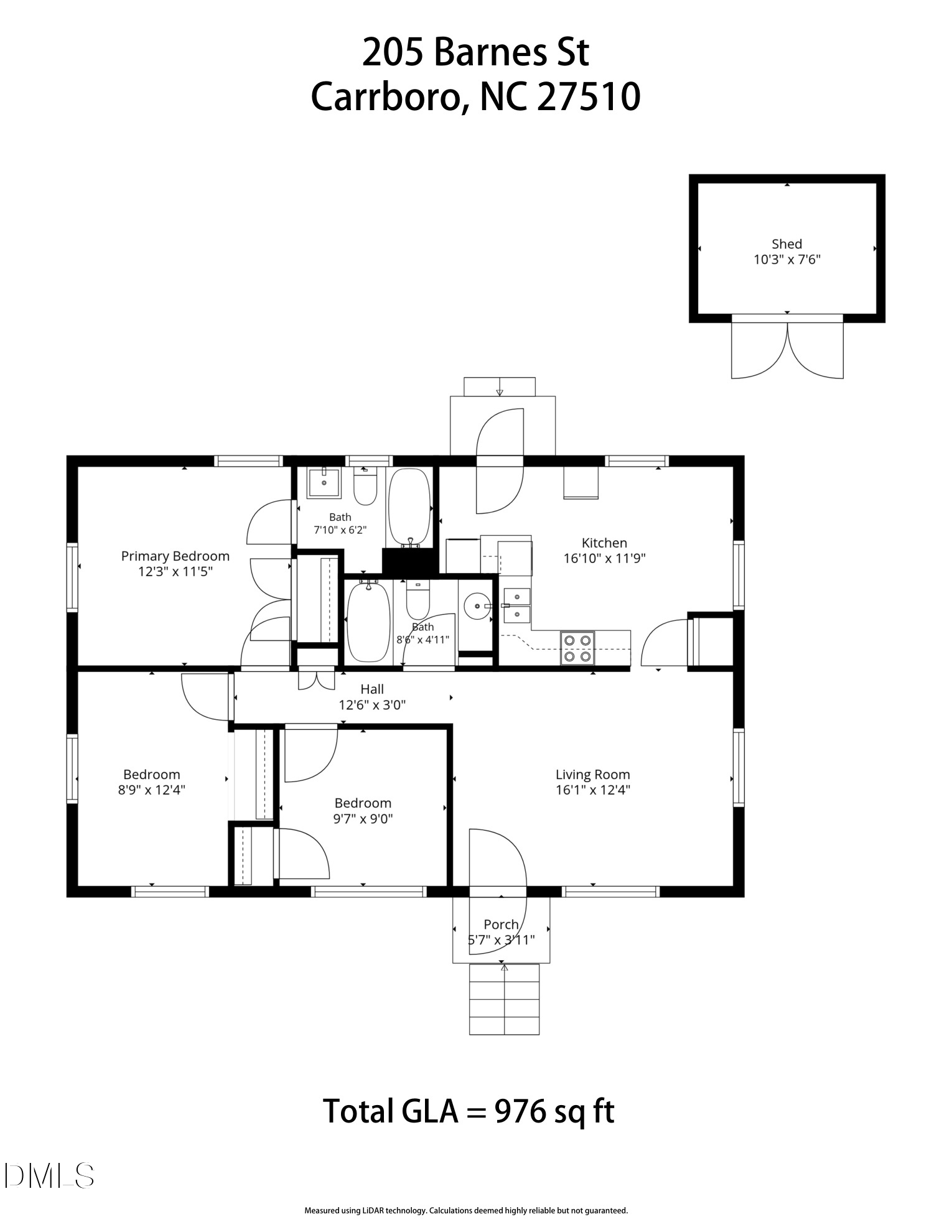 Exterior photo of 205 Barnes Street, Carrboro, NC 27510. MLS: 10195105