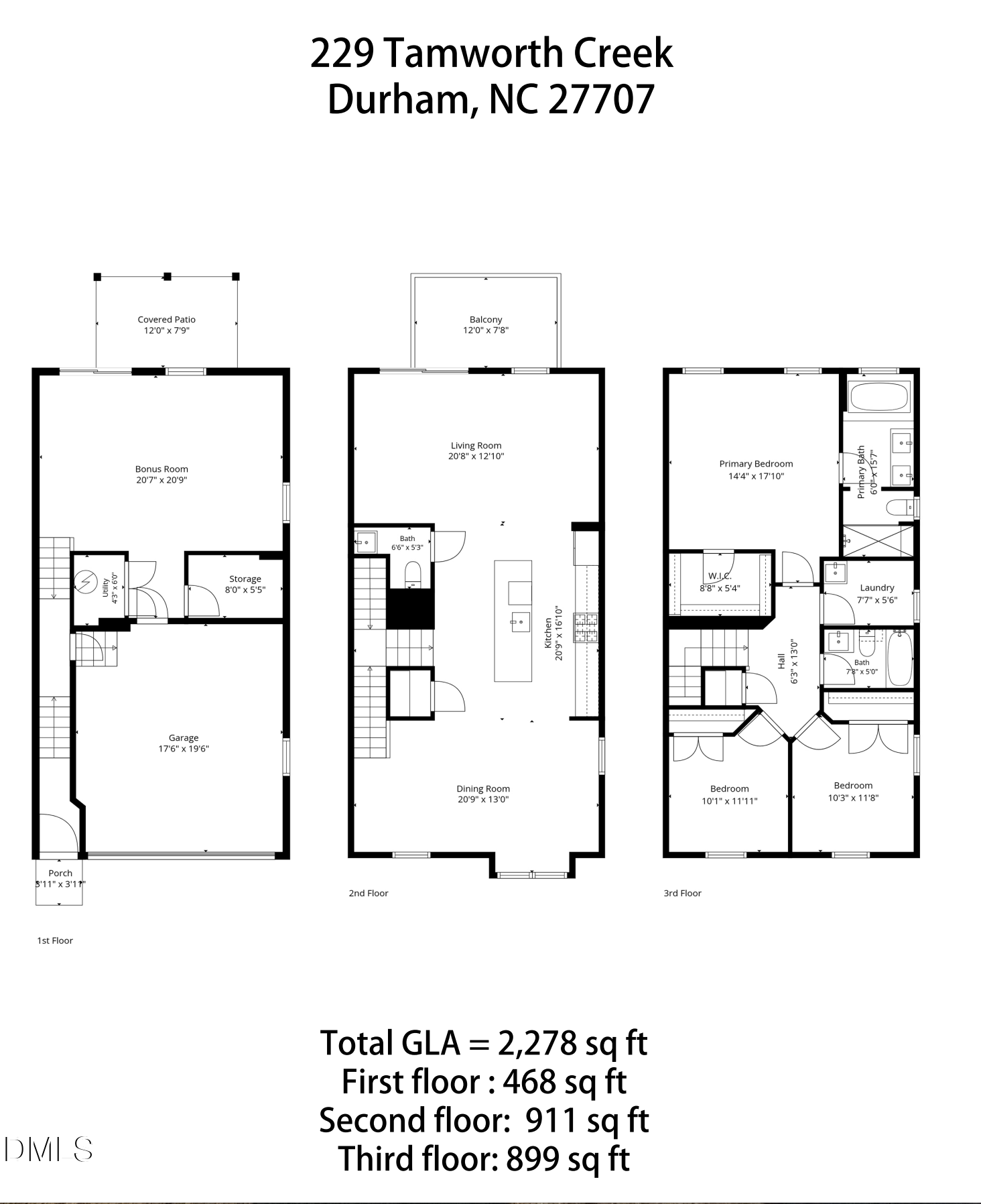 Exterior photo of 229 Tamworth Creek, Durham, NC 27707. MLS: 10199801