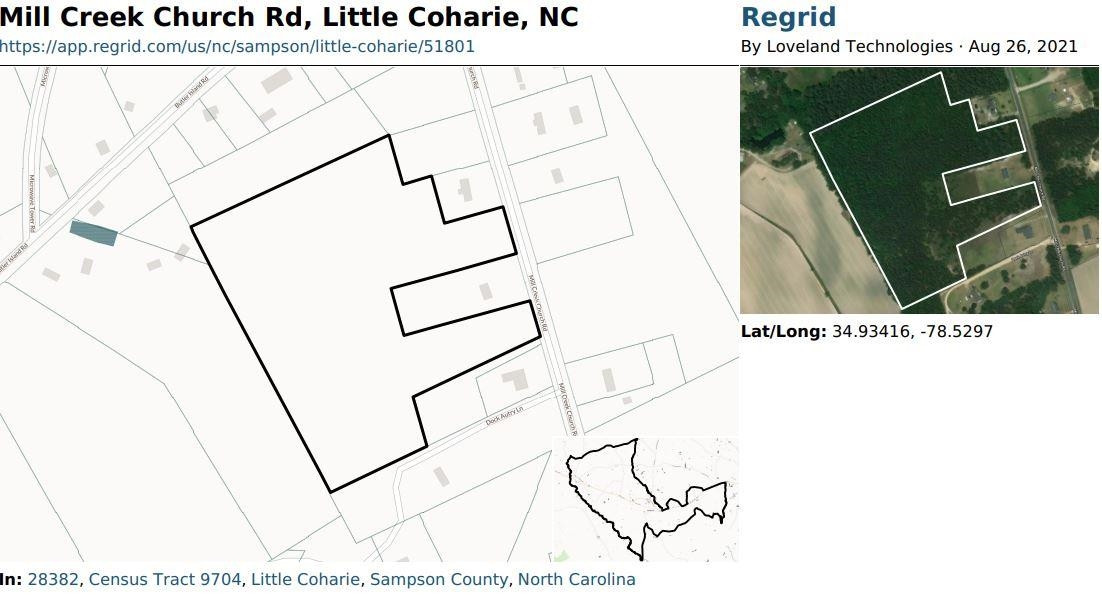 Exterior photo of 0 Mill Creek Church Road, Roseboro, NC 28382. MLS: 2508337