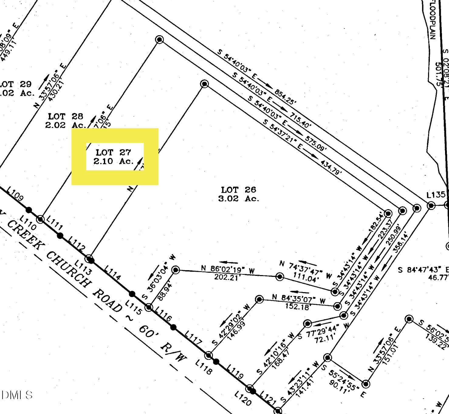 Lot 27 Lot Lines