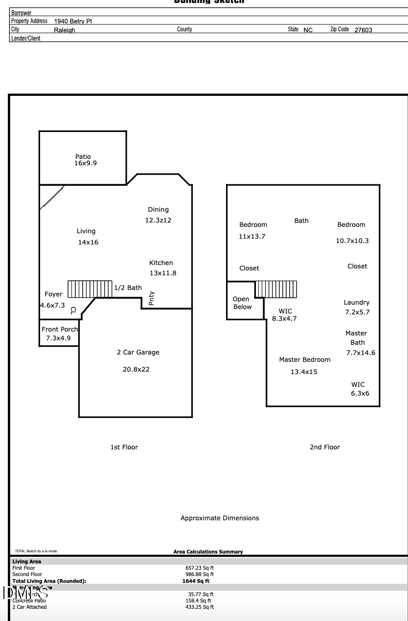 Exterior photo of 1940 Betry Place, Raleigh, NC 27603. MLS: 10190842