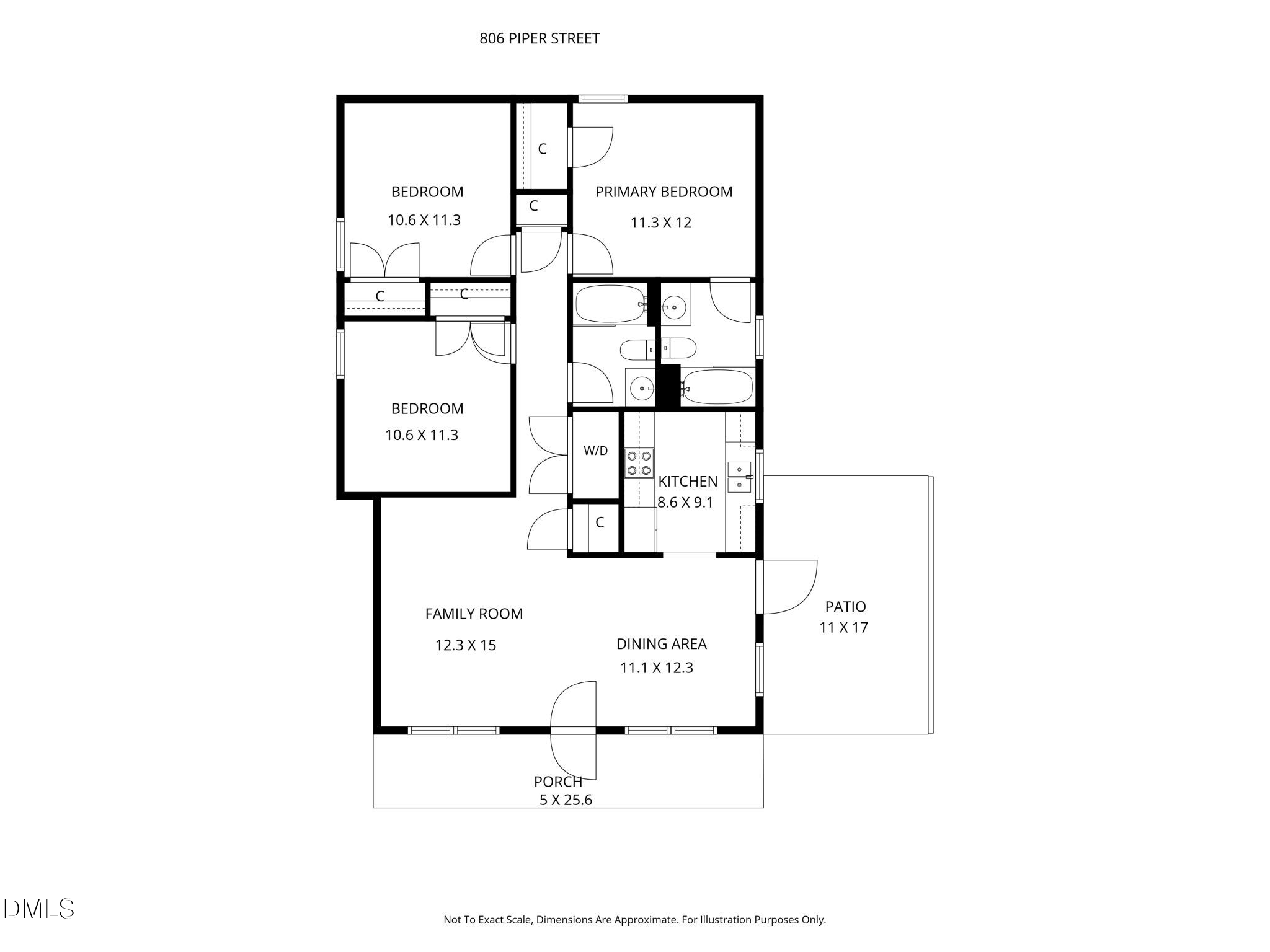 Exterior photo of 806 Piper Street, Durham, NC 27704. MLS: 10187199